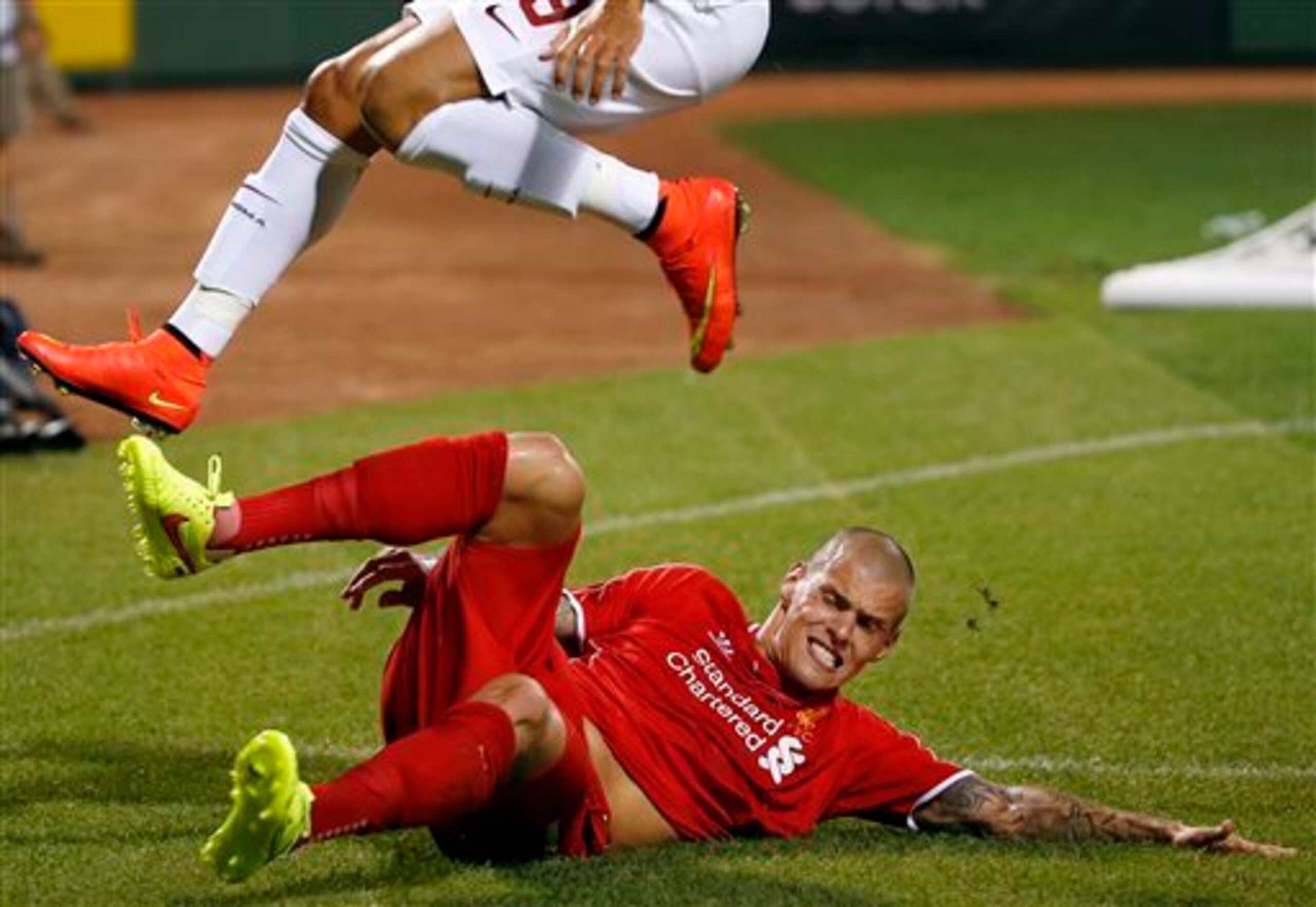Martin Skrtel formed an impressive partnership with Dejan Lovren.