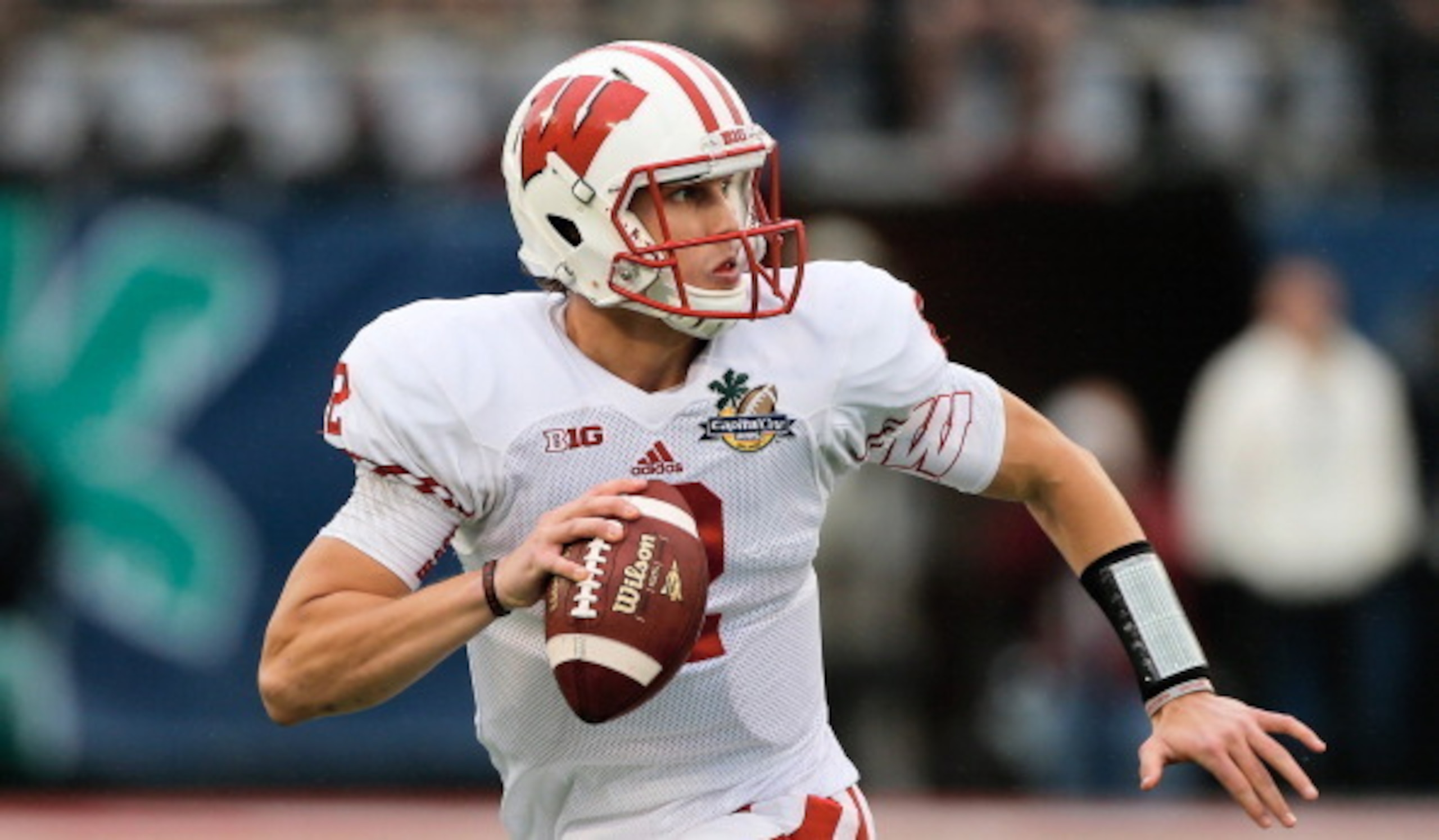 Wisconsin's Joel Stave is locked in a battle for his starting quarterback job.
