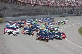 Sprint Cup action at Michigan International Speedway, June 2014