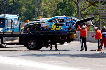 Michael McDowell's wreck at Watkins Glen