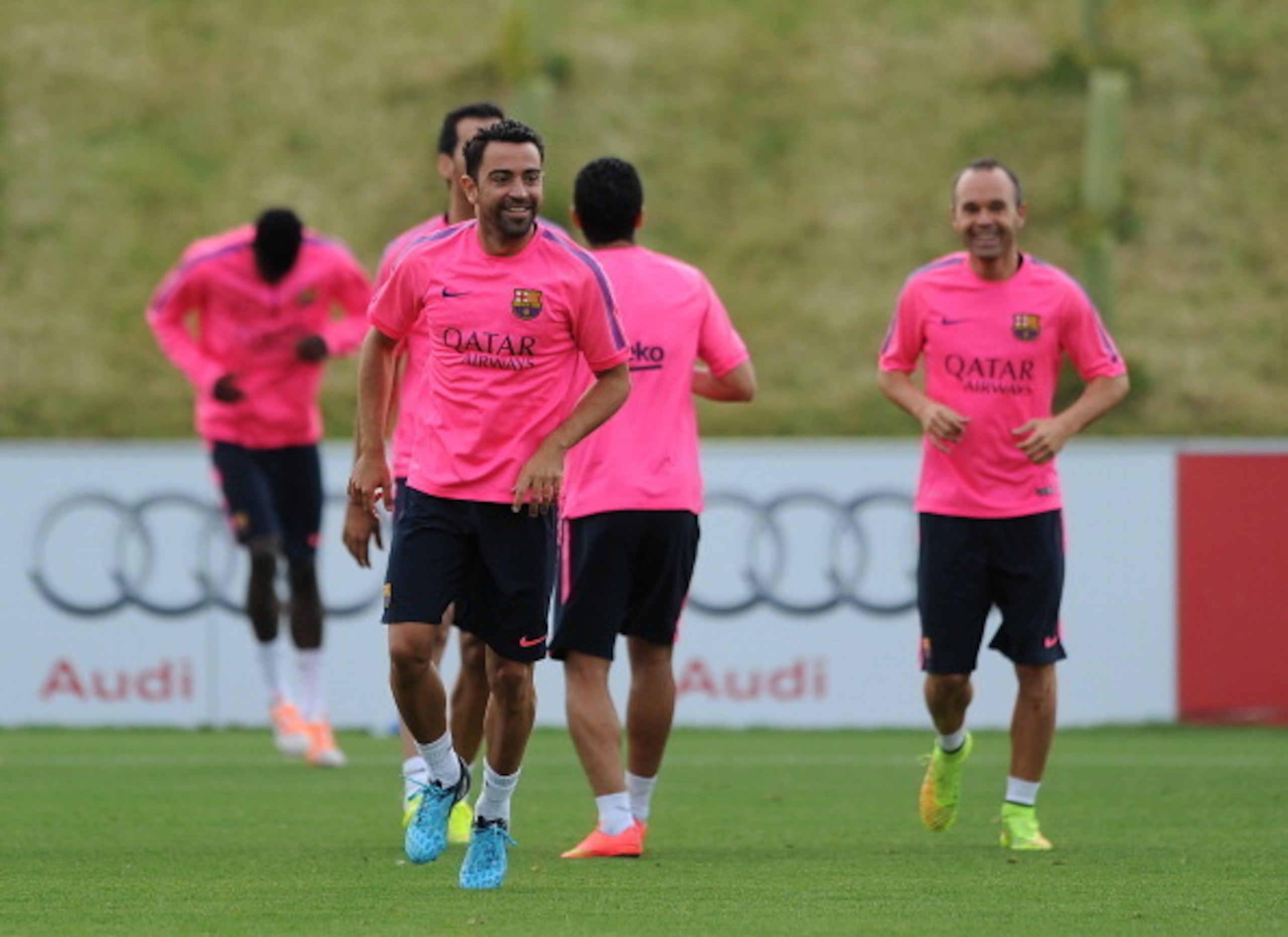 Andres Iniesta and Xavi are joined by Ivan Rakitic and Sergi Roberto in midfield.