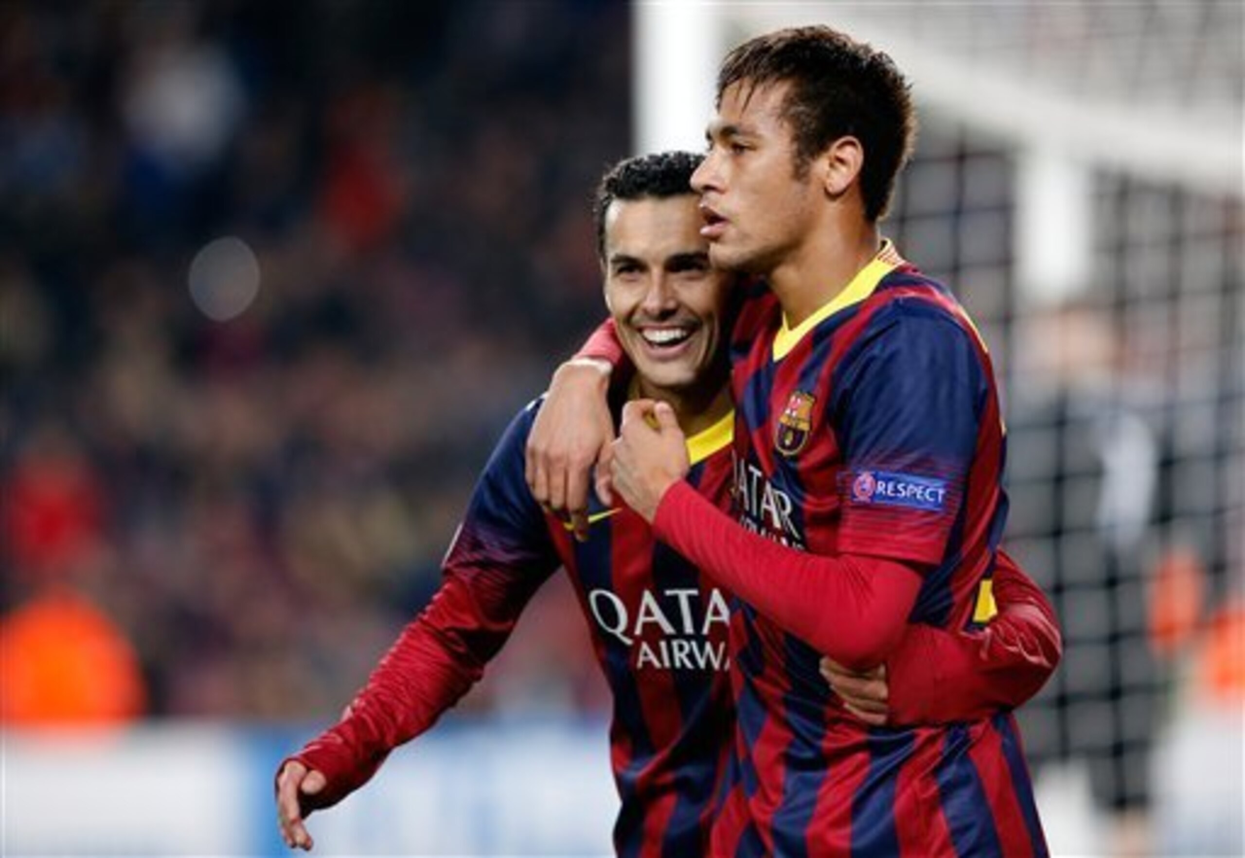 Pedro and Neymar should start on opposite sides, alongside Lionel Messi.