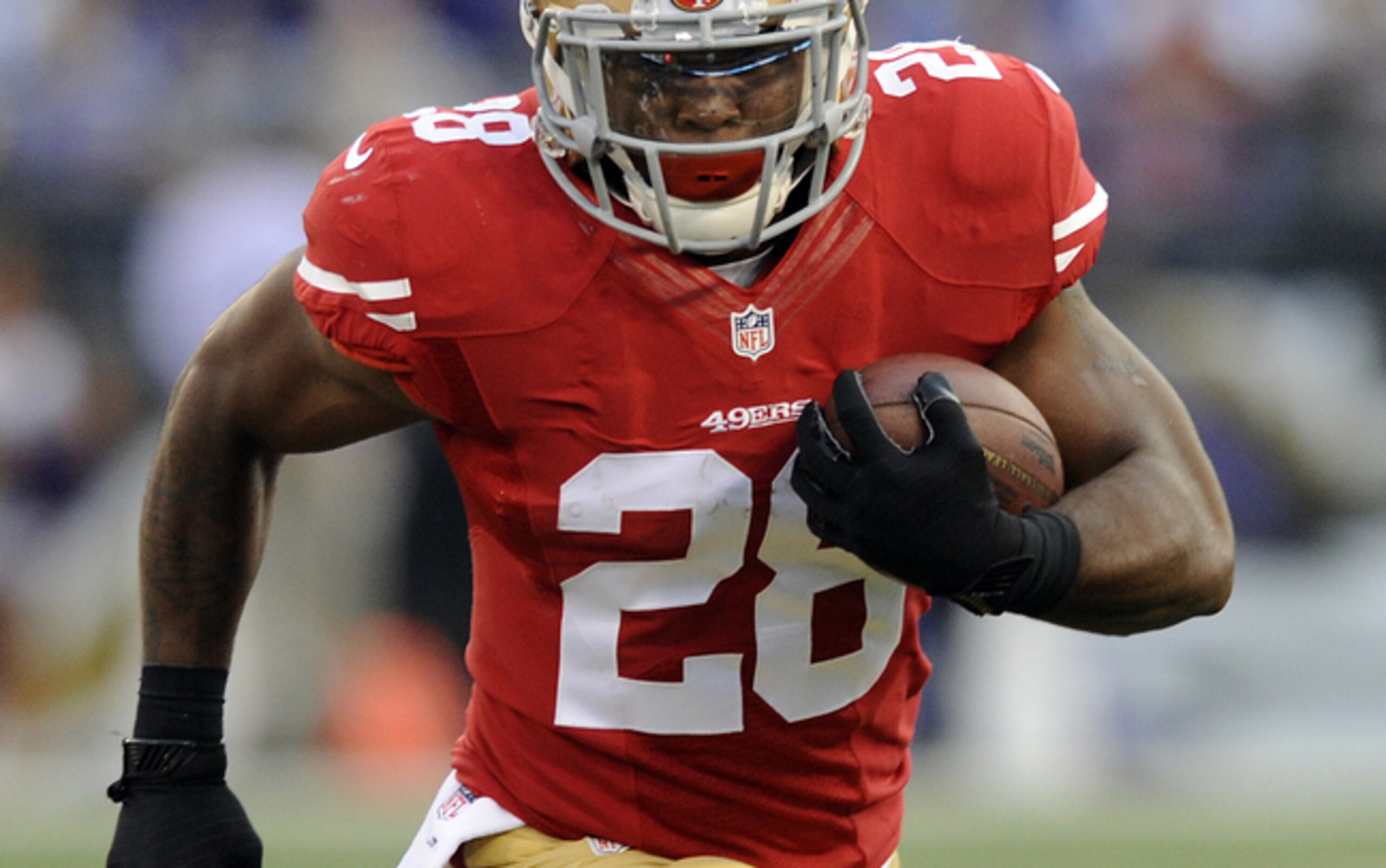 Bruising running back Carlos Hyde ran roughshod over the Baltimore Ravens defense in limited action in the 49ers' preseason opener.