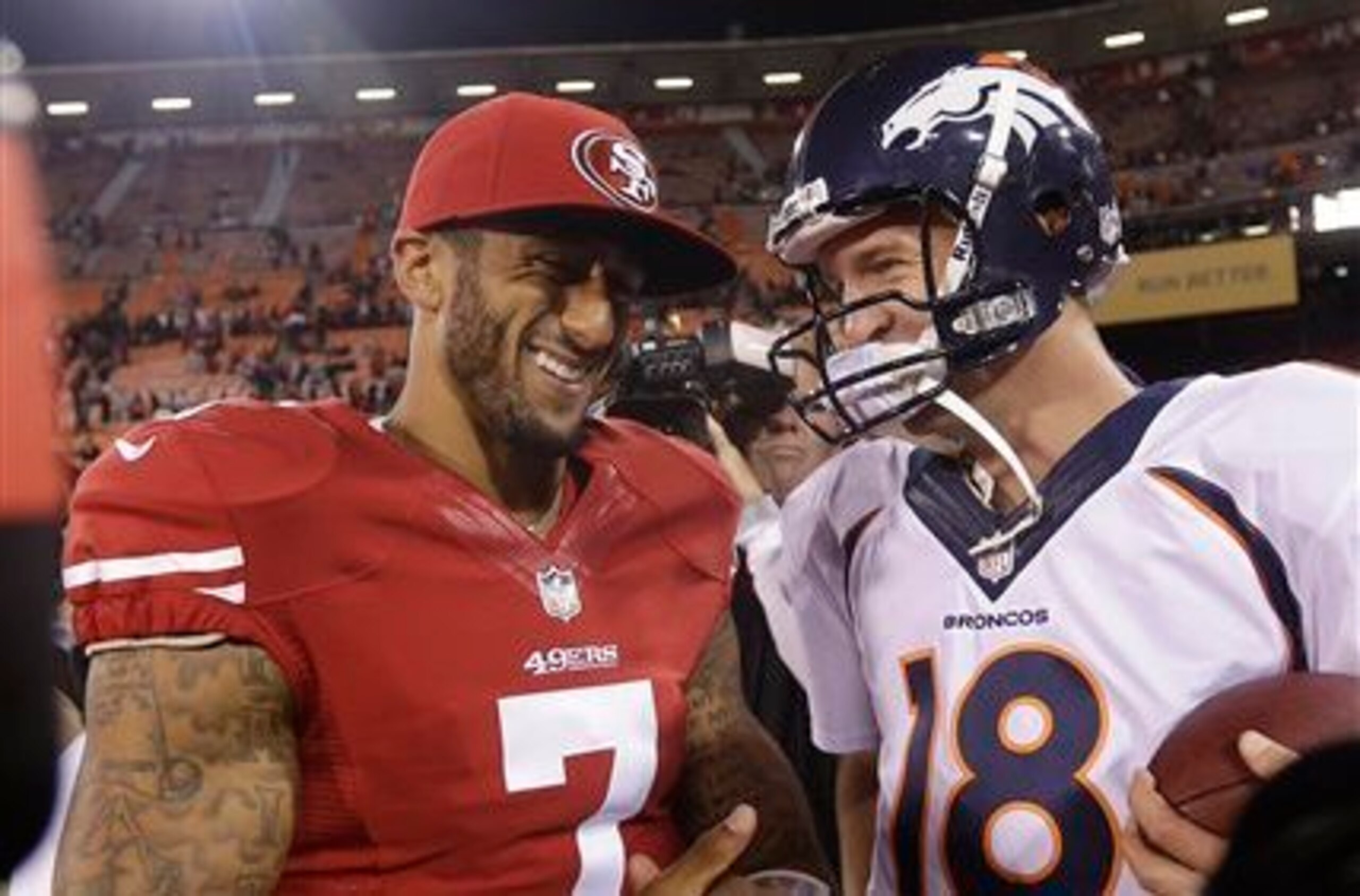 Another matchup between Colin Kaepernick and Peyton Manning is always worth watching.