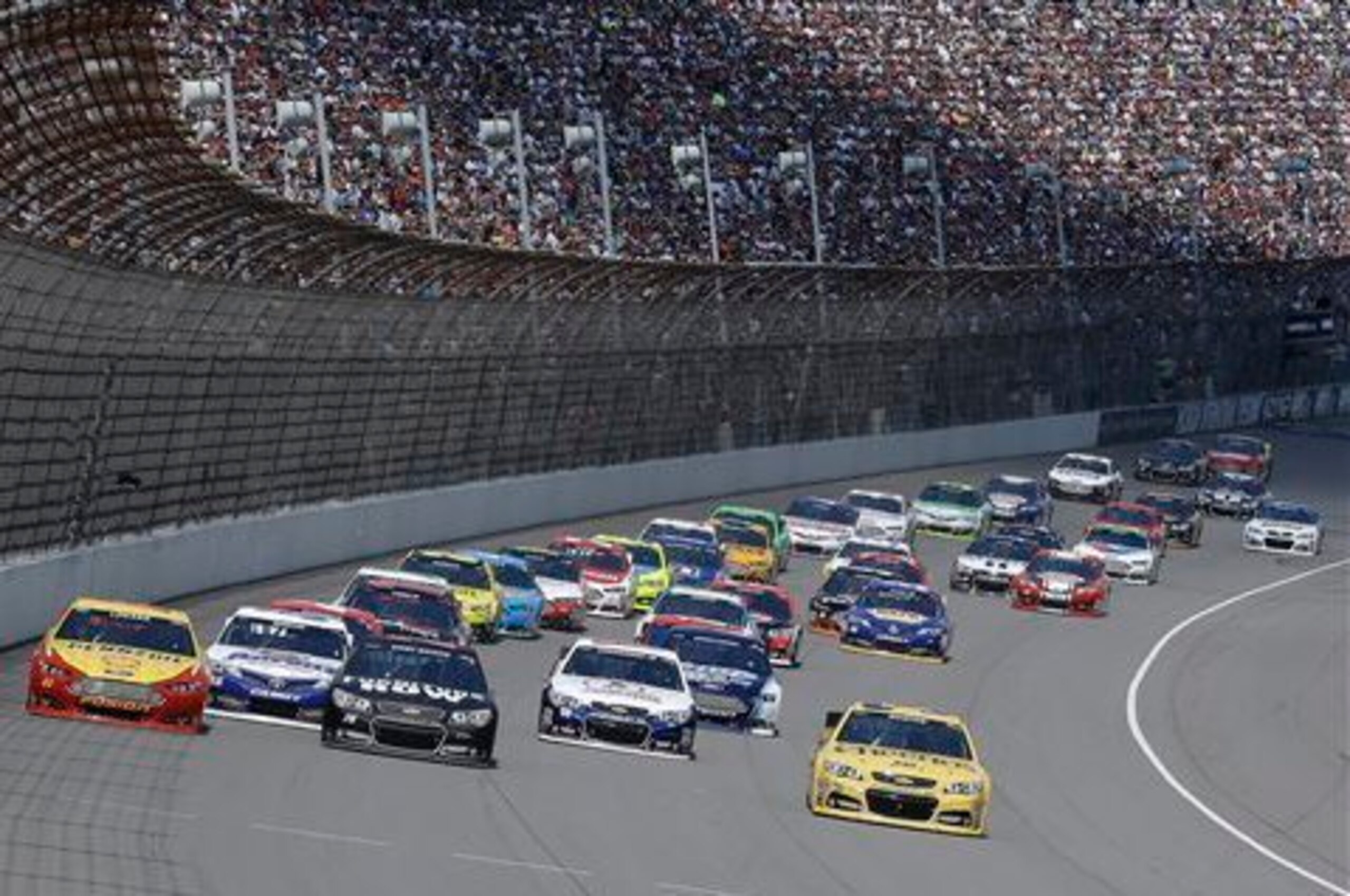 Sprint Cup action at Michigan International Speedway