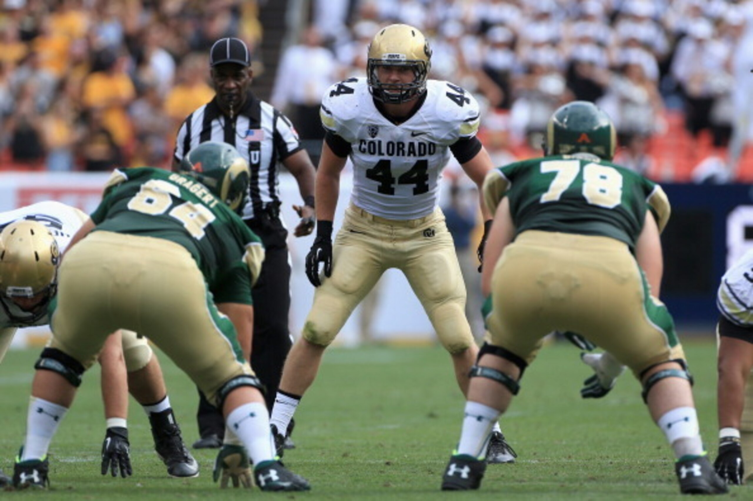 Colorado sophomore midde linebacker Addison Gillam. Colorado sophomore midde linebacker Addison Gillam.