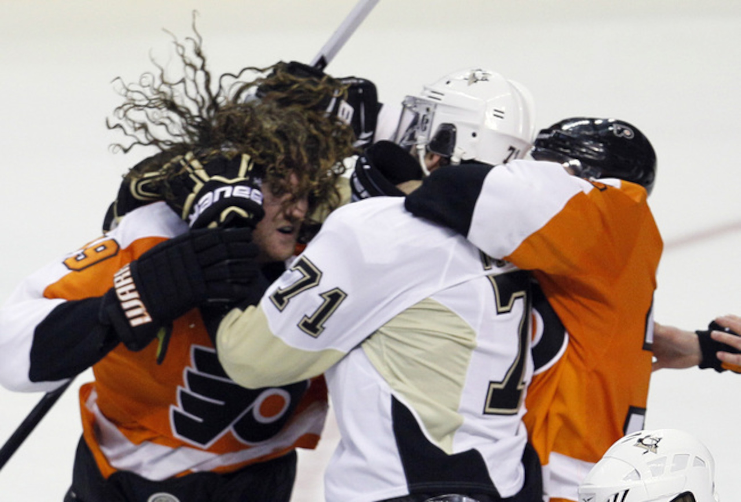The Penguins are division and cross-state rivals for the Flyers. The Penguins are division and cross-state rivals for the Flyers.