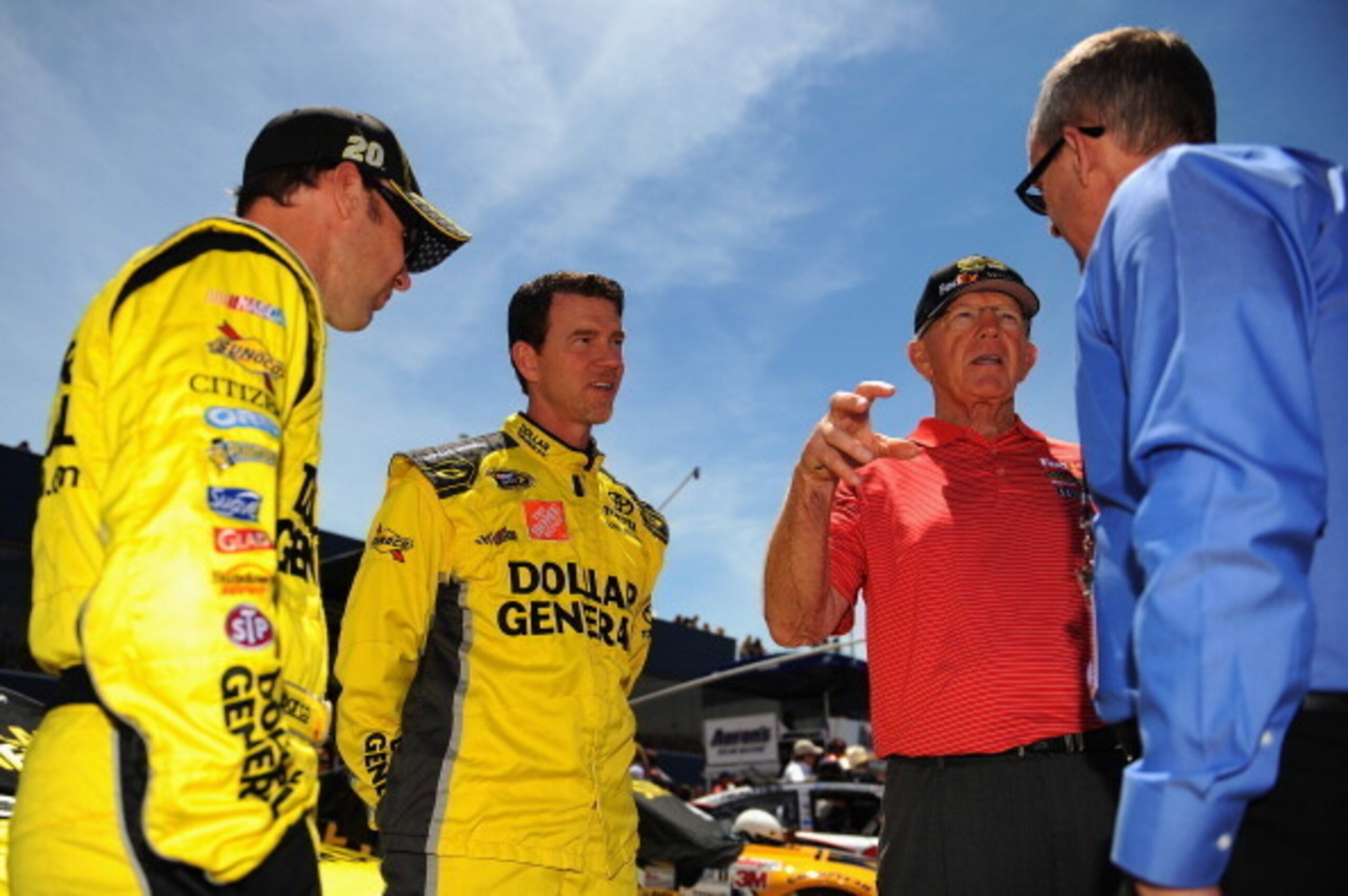 Joe Gibbs (gesturing with hand) is hoping his organization can make a surprise run in the Chase.