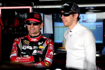 Jeff Gordon (left) and Brad Keselowski