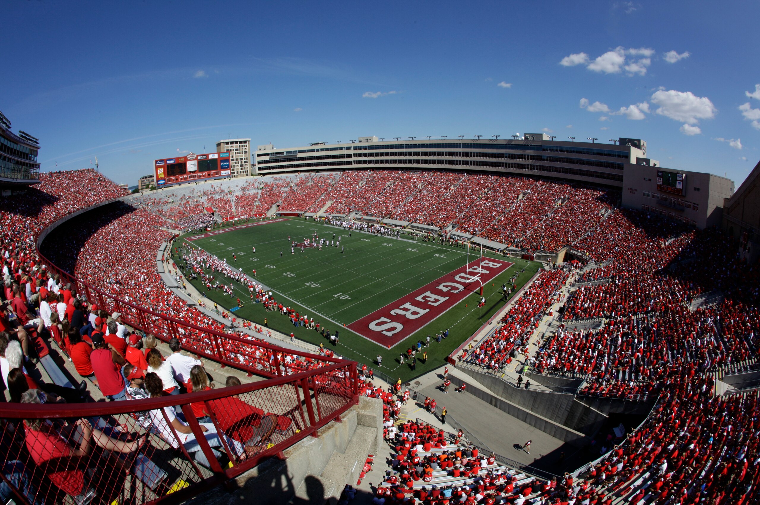 Fans at Wisconsin's Camp Randall Stadium know how to have a good time.