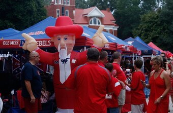 OXFORD, MS - SEPTEMBER 15:  Ole Miss Rebels fans gather at The Grove prior to the start of their game with the Texas Longhorns at Vaught-Hemingway Stadium on September 15, 2012 in Oxford, Mississippi.  (Photo by Scott Halleran/Getty Images)