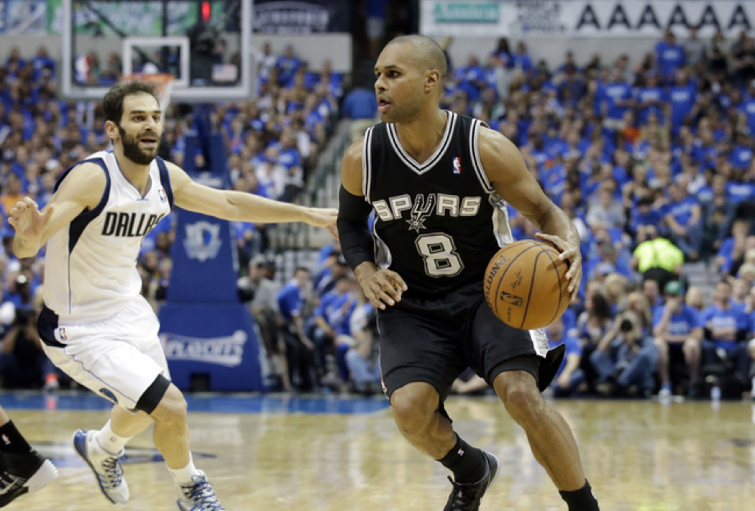 Jose Calderon, the Knicks' likely new starting point guard, is not known for sticky defending (as shown here versus the Spurs' Patty Mills).