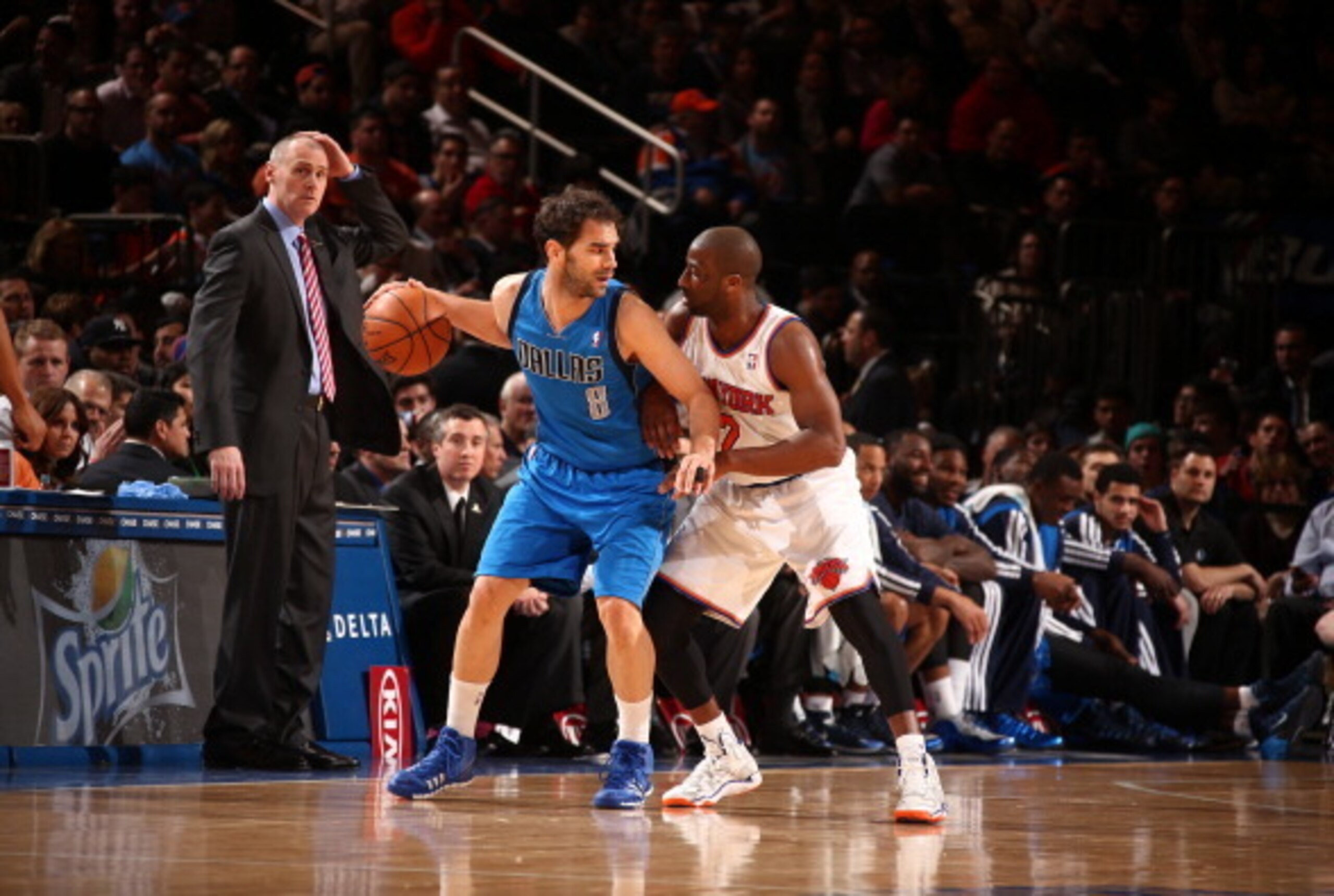 The embattled Raymond Felton has been replaced with feisty veteran Jose Calderon.