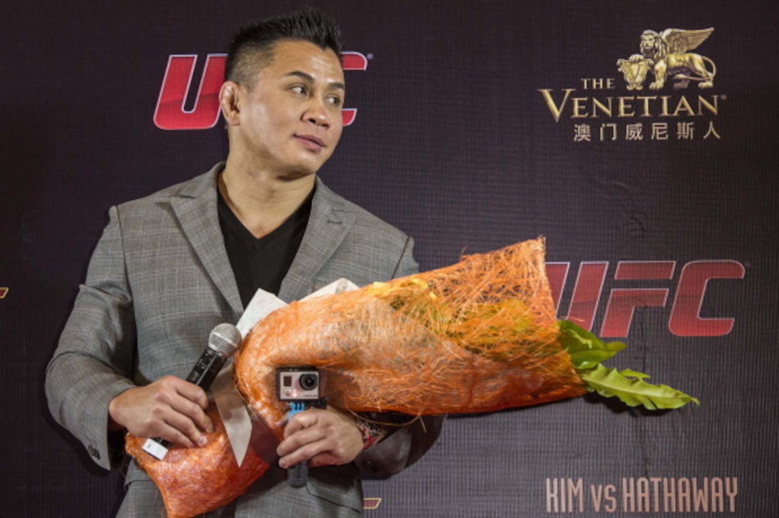 MACAU - FEBRUARY 27:  Cung Le of United States attends red carpet of UFC Fight Night Macao Kim vs. Hathaway Media Day at Venetian Macau on February 27, 2014 in Macau, Macau.  (Photo by Xaume Olleros/Zuffa LLC)