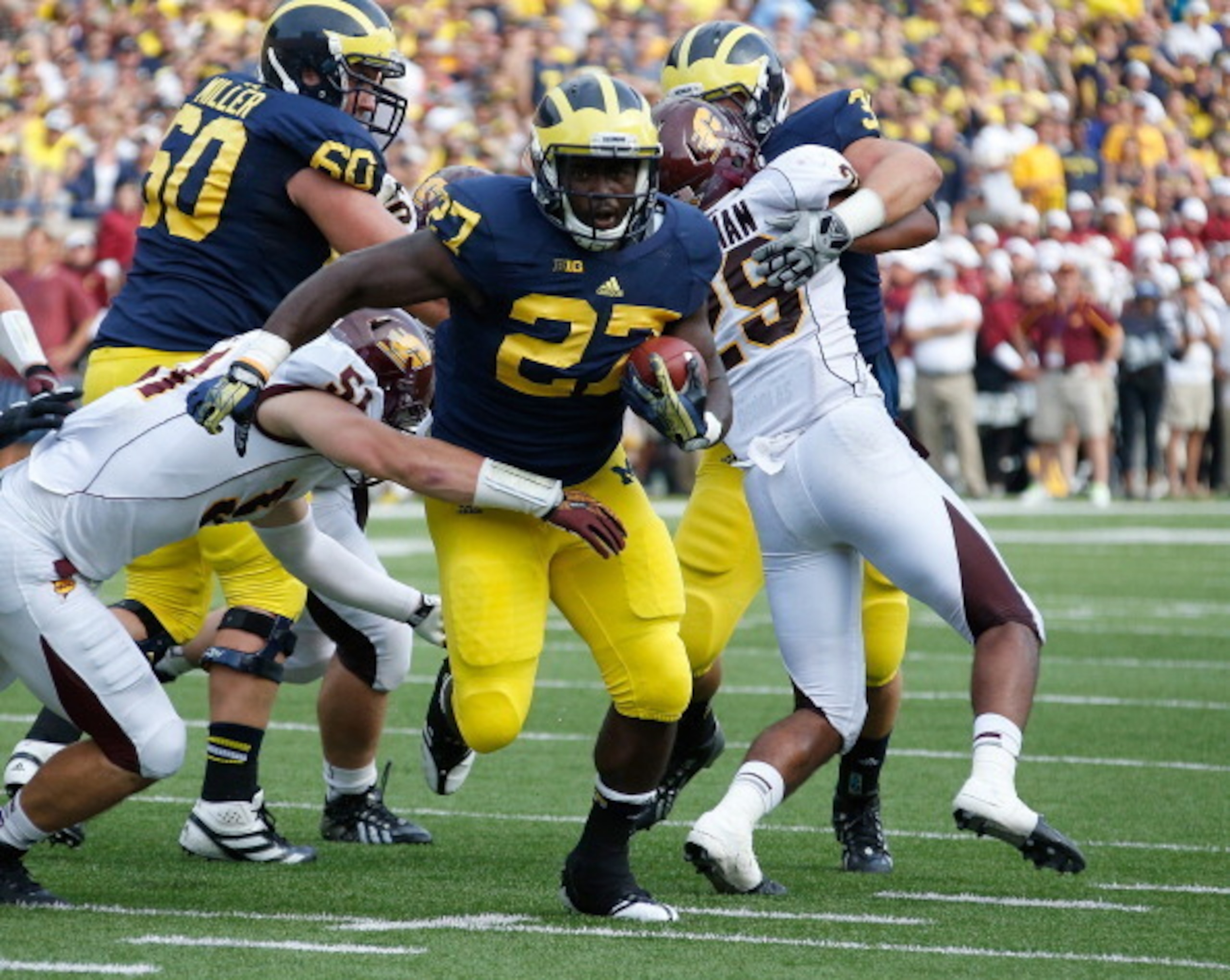 As of Aug. 25, Derrick Green is the No. 1 RB on UM's depth chart.