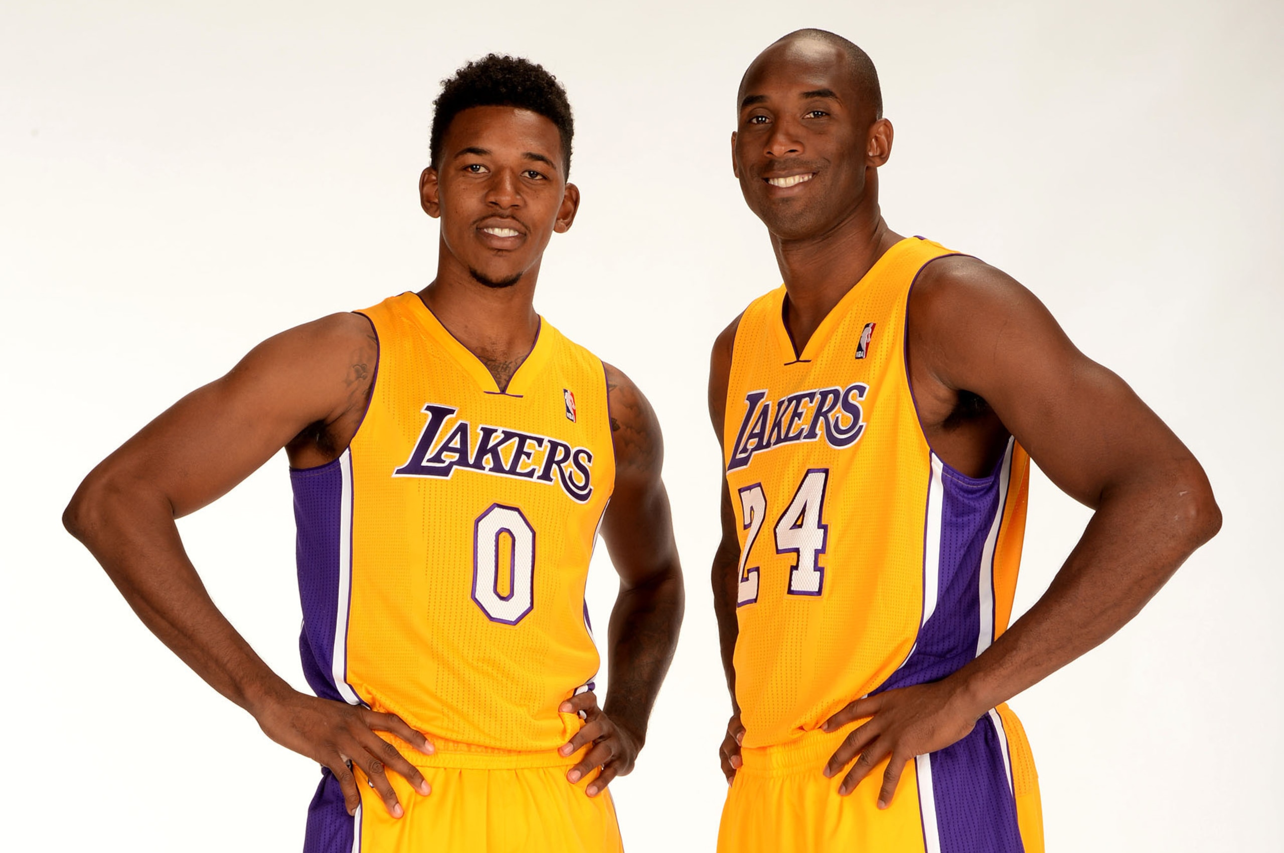 How will Nick Young and Kobe Bryant play together throughout the 2014-15 NBA season?