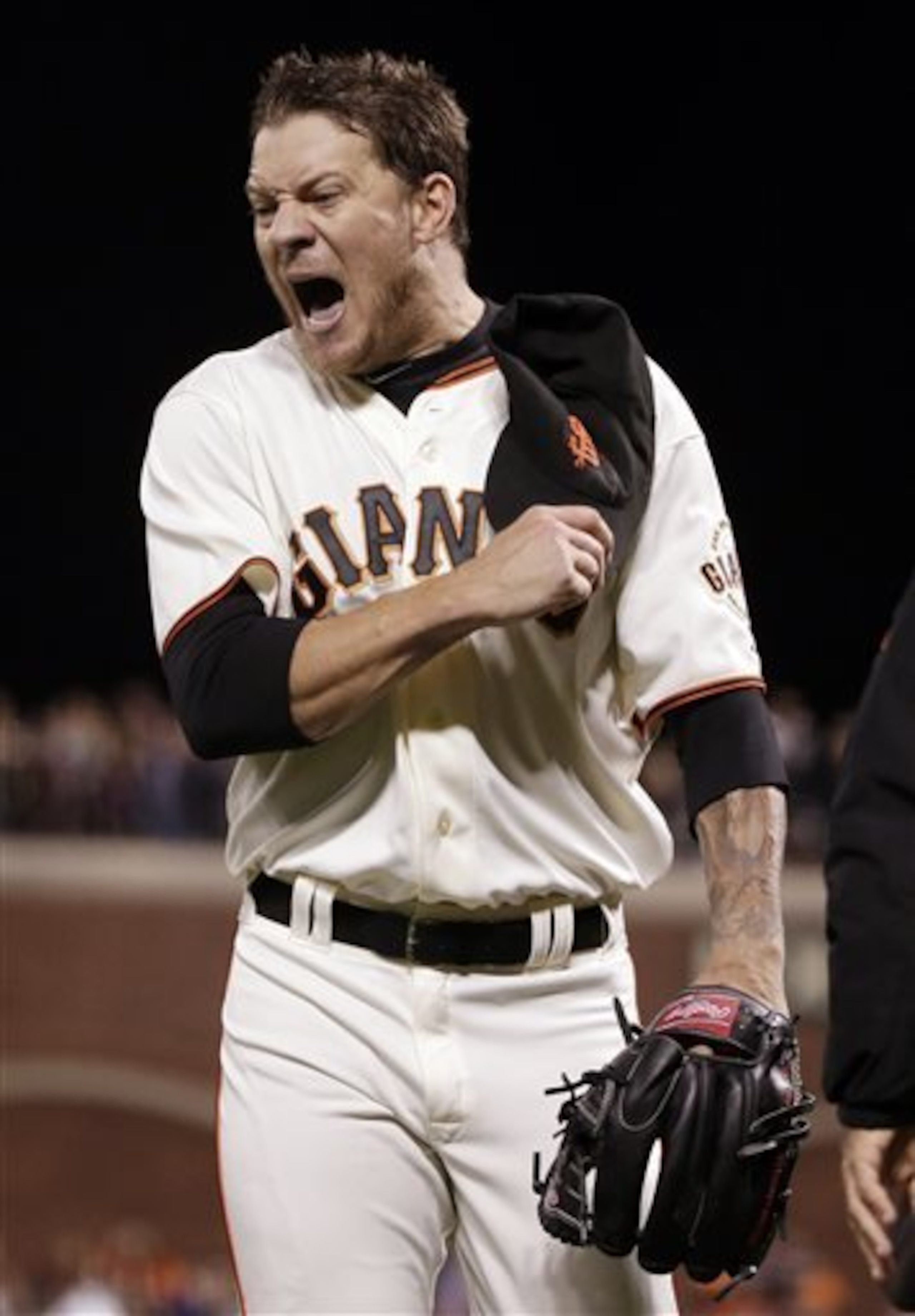 Jake Peavy has brought fire and emotion to the Giants pitching staff. Jake Peavy has brought fire and emotion to the Giants pitching staff.