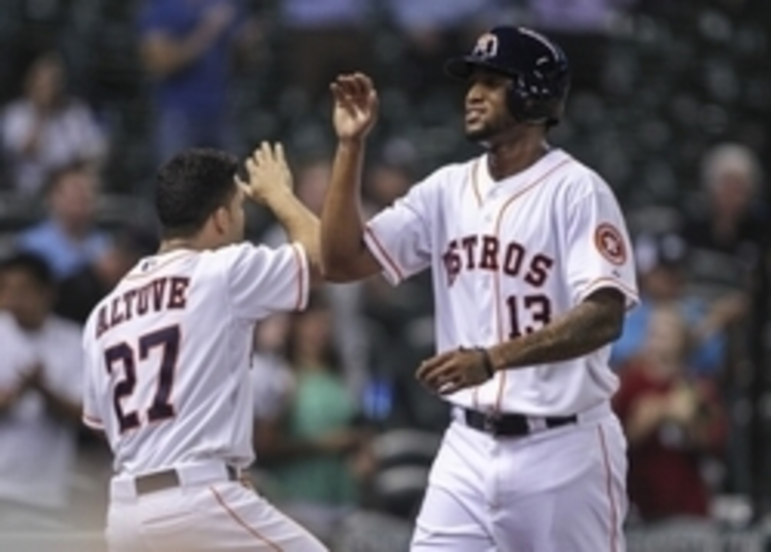 Still in search of his first MLB hit after a pair of brief stints with the Astros, Domingo Santana should get another shot in September.