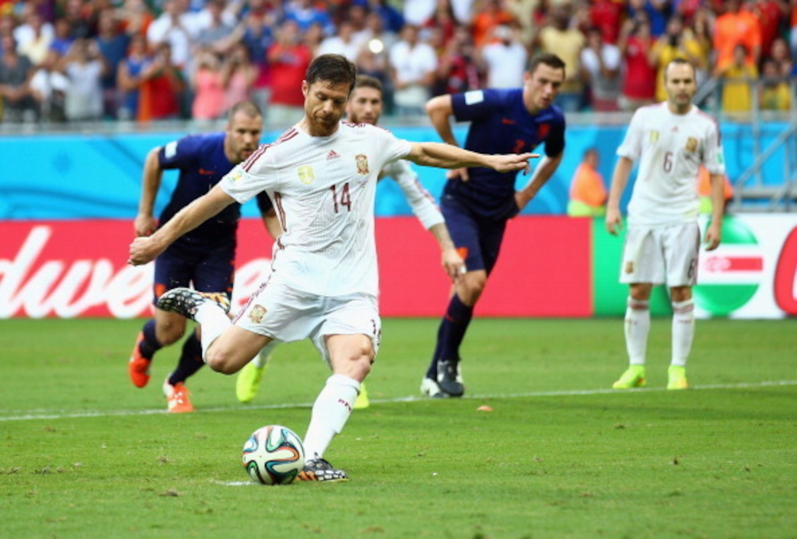 Xabi Alonso's penalty against the Netherlands was one of few World Cup highlights for Spain.
