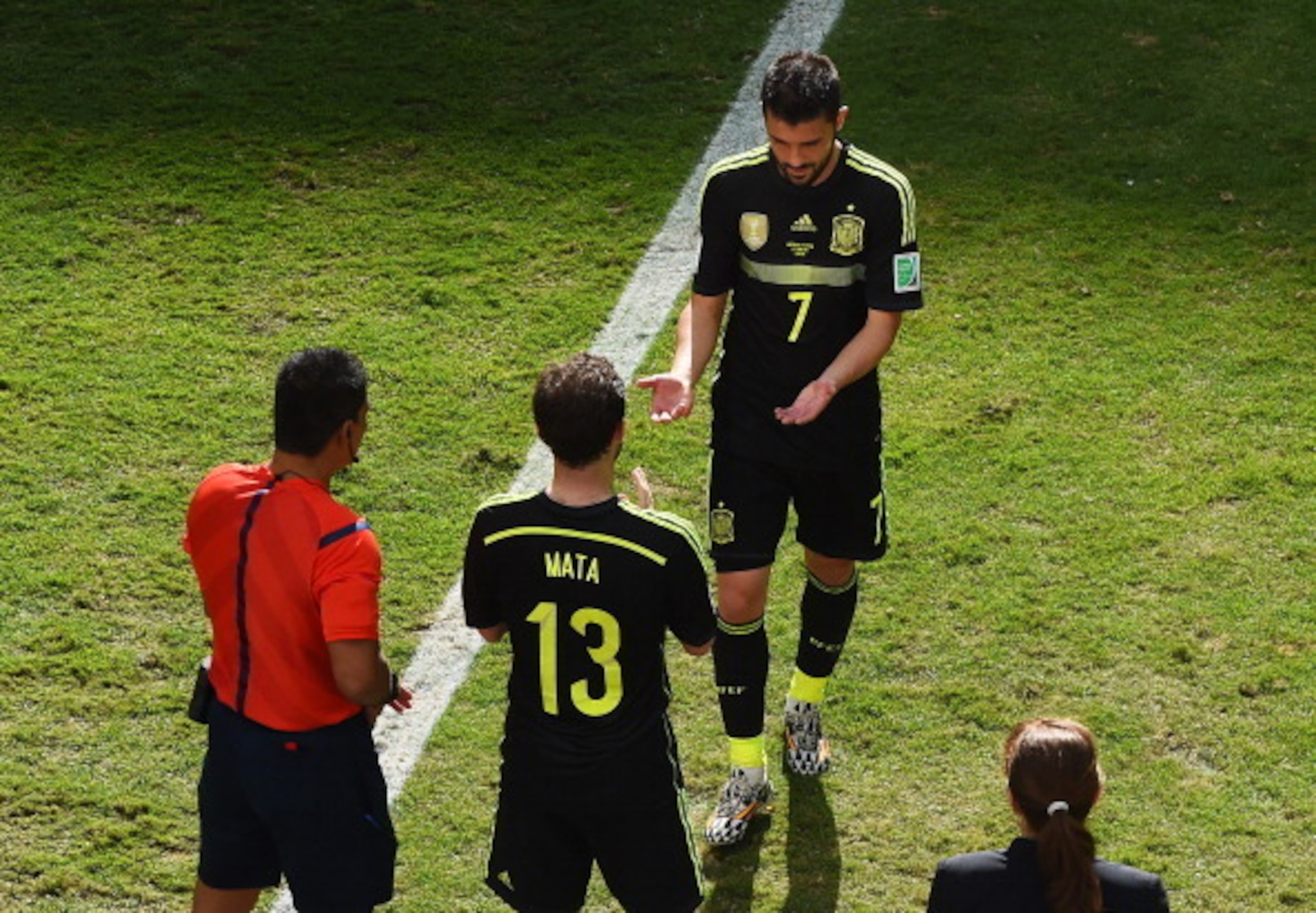 David Villa bowed out in Spain's only World Cup victory, over Australia.