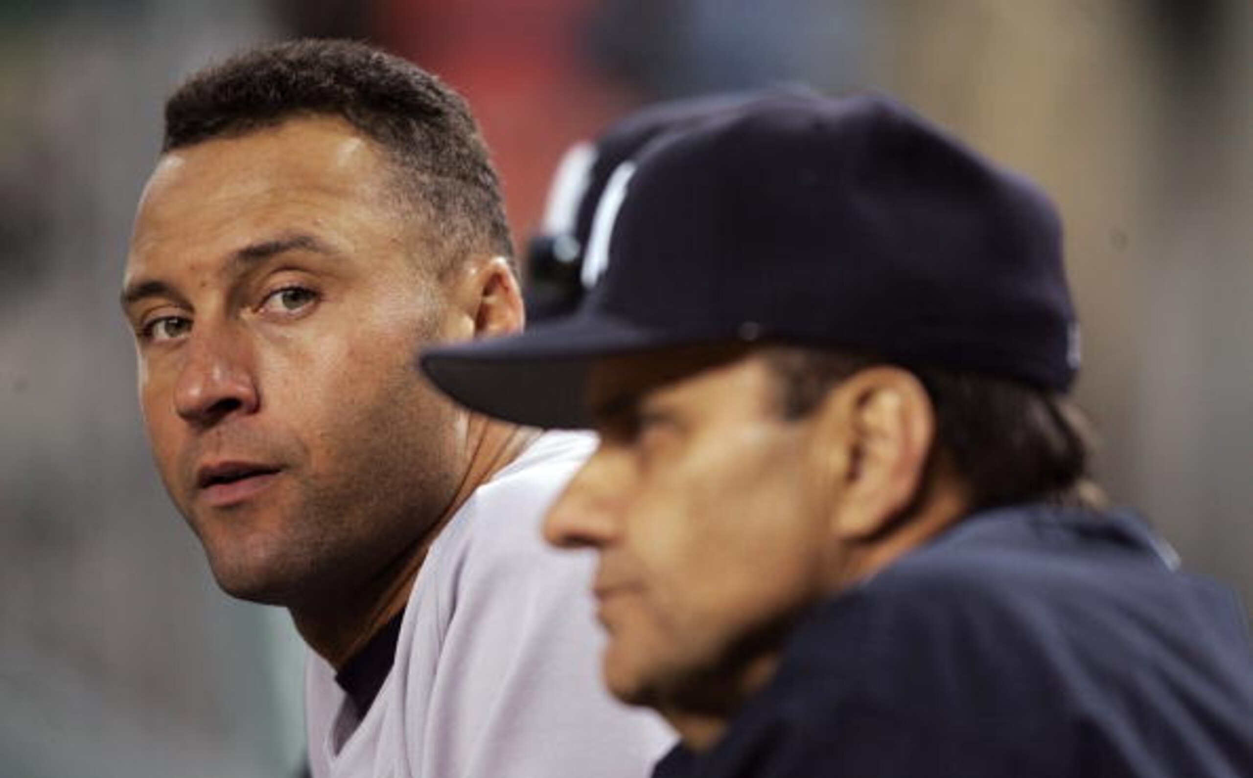 Jeter with former Yankees manager Joe Torre