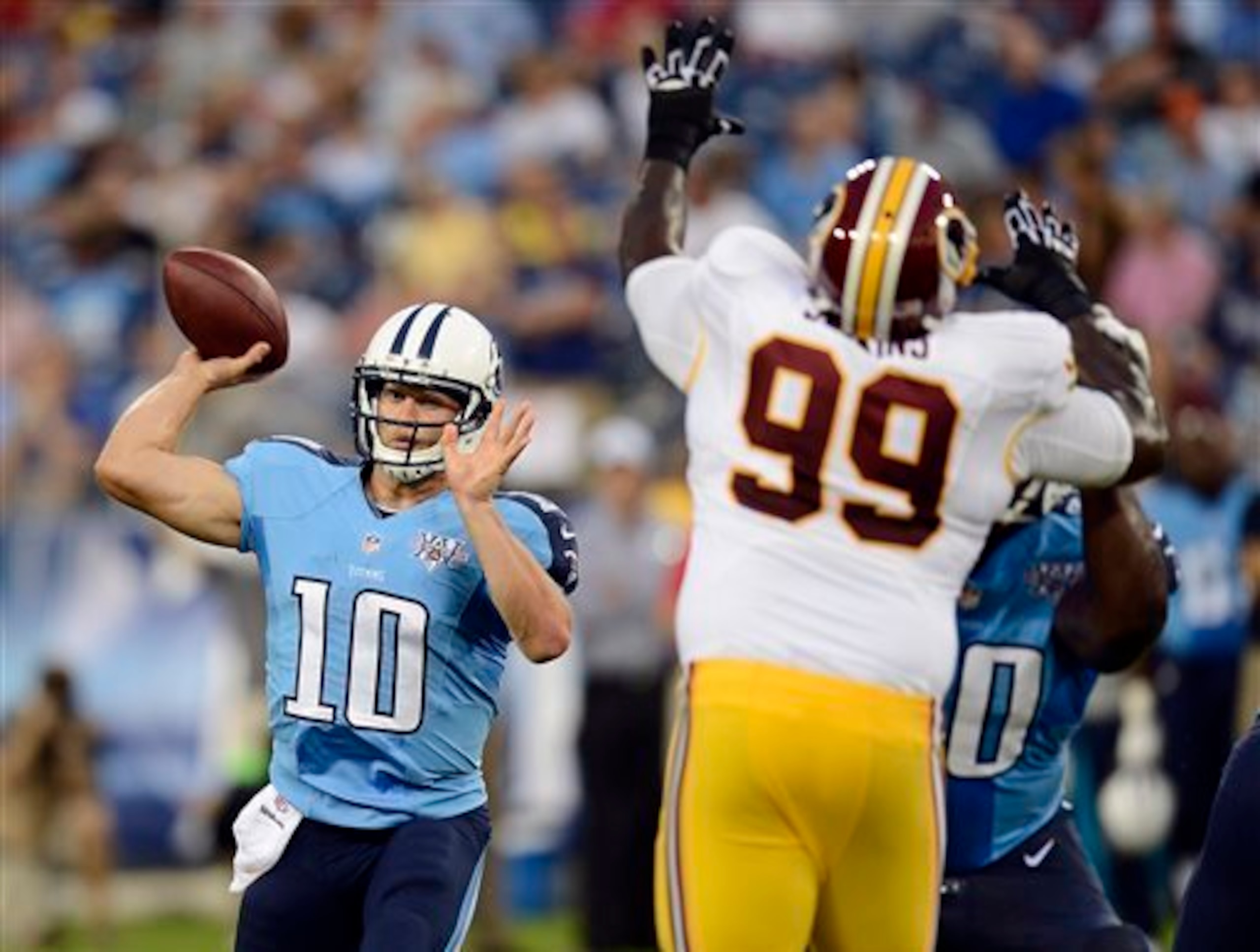 Washington will look to unsettle Jake Locker and control the game in Week 7.