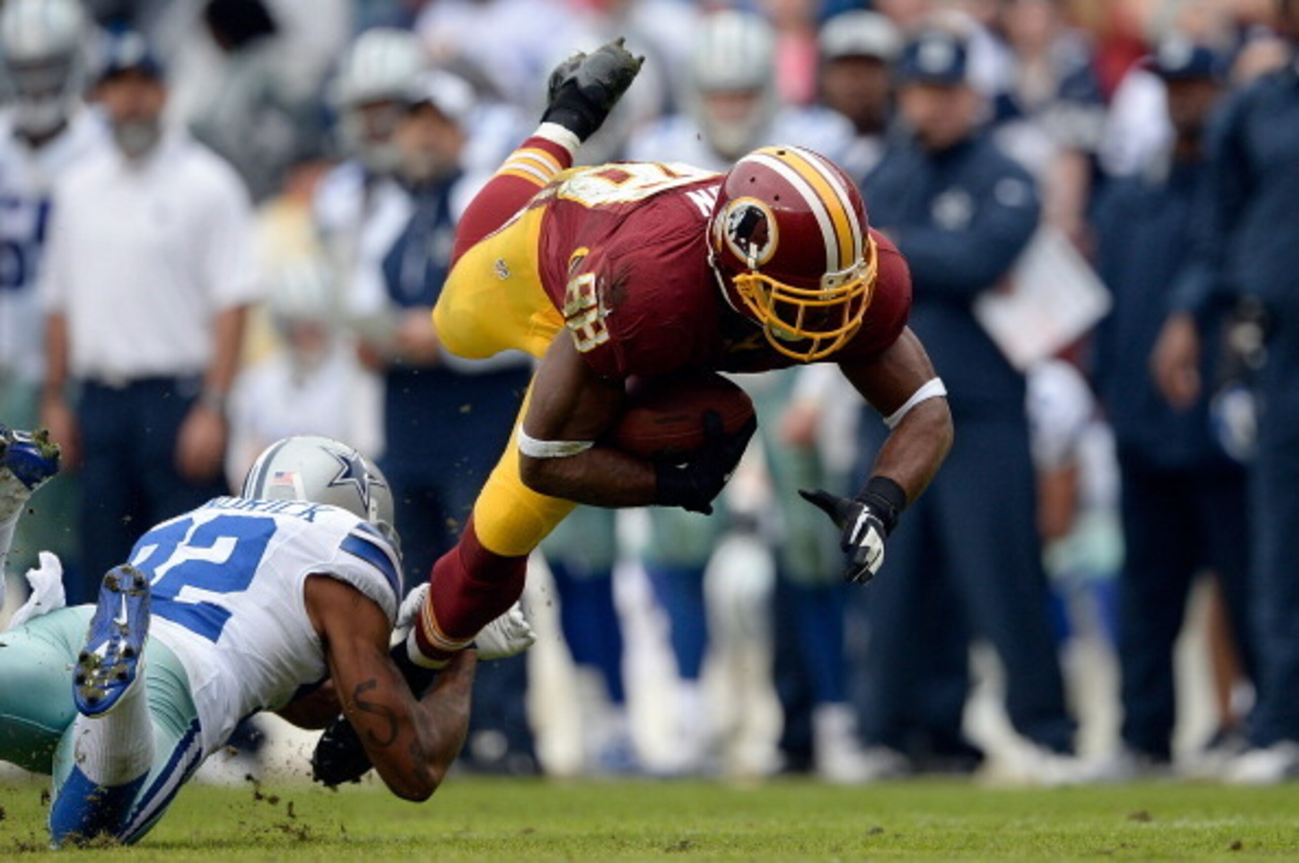 Pierre Garcon should pick up a lot of yards against a poor Dallas secondary.