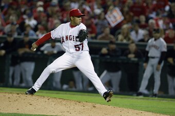 Francisco Rodriguez became the Anaheim Angels' set-up man during the 2002 postseason.