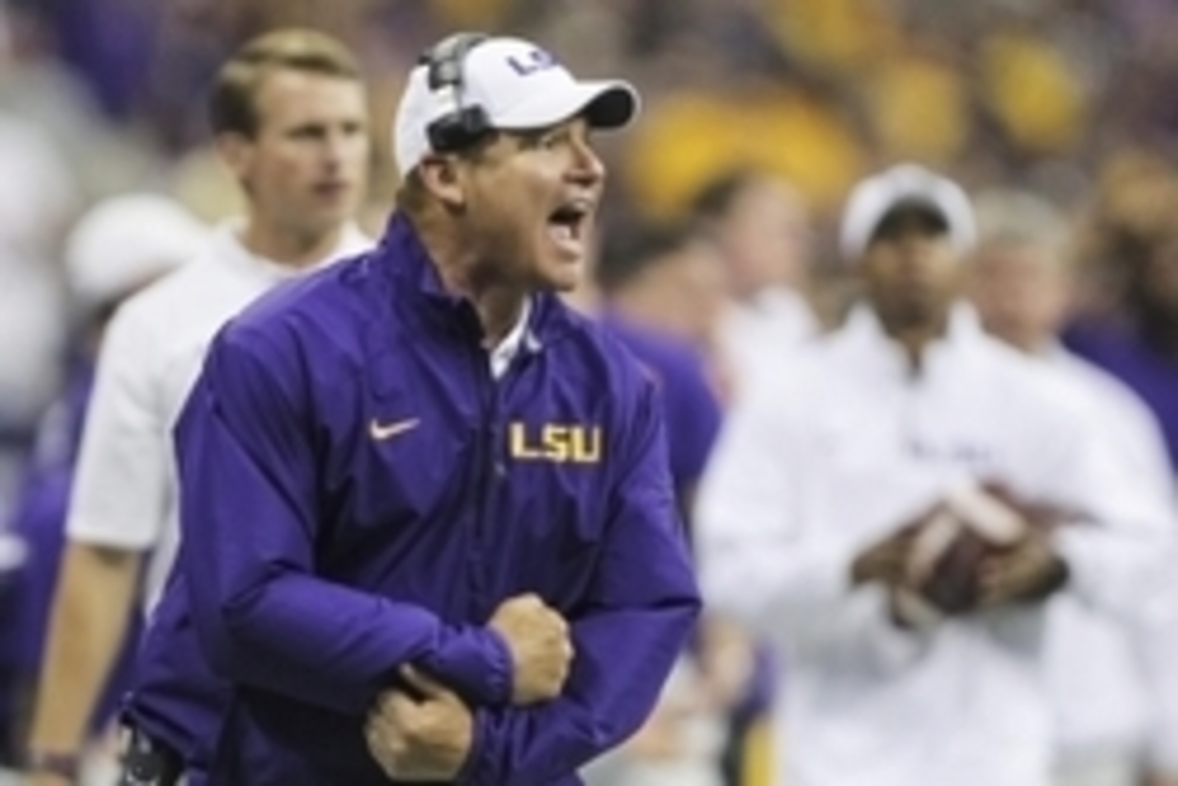 LSU head coach Les Miles.