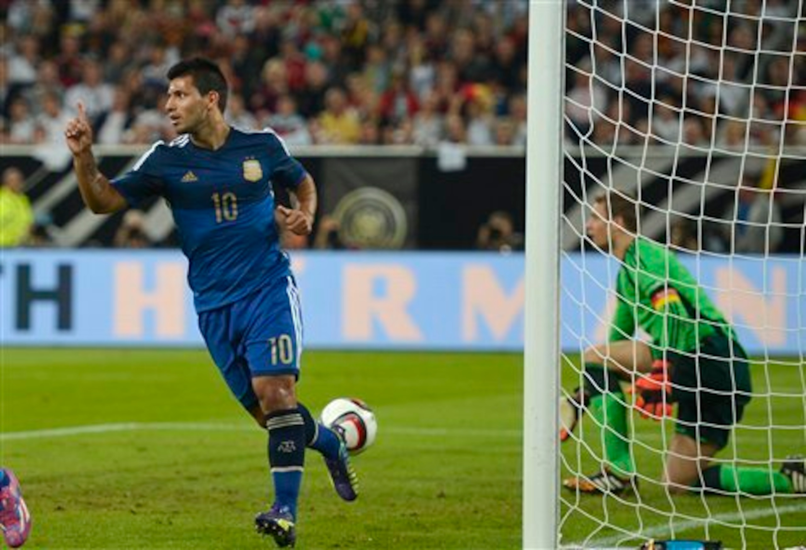 Aguero had more joy against Neuer this time