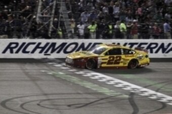 Joey Logano takes the checkered flag at Richmond in April