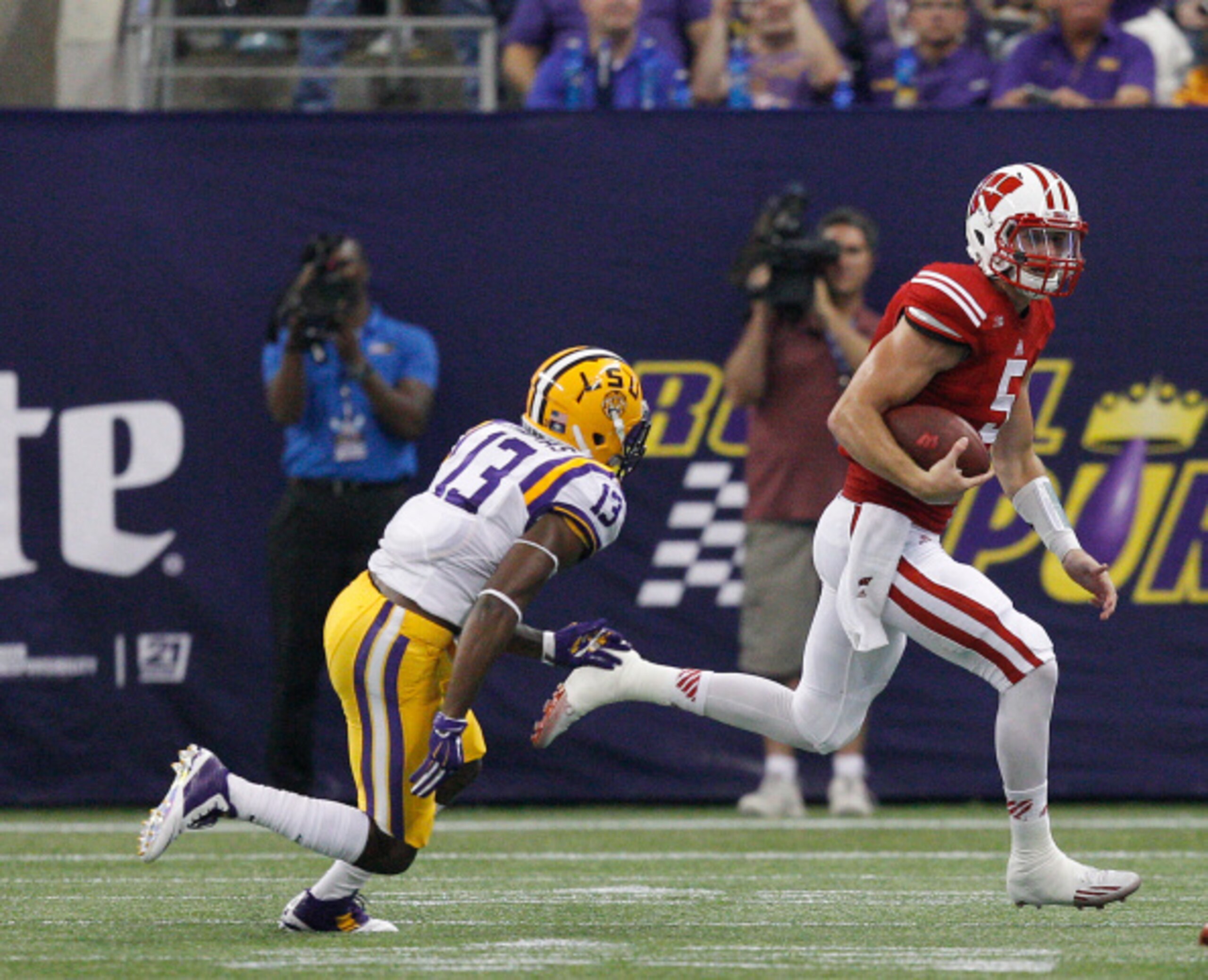 Tanner McEvoy gave the Badgers something for the first time since Russell Wilson left, a mobile quarterback. Tanner McEvoy gave the Badgers something for the first time since Russell Wilson left, a mobile quarterback.