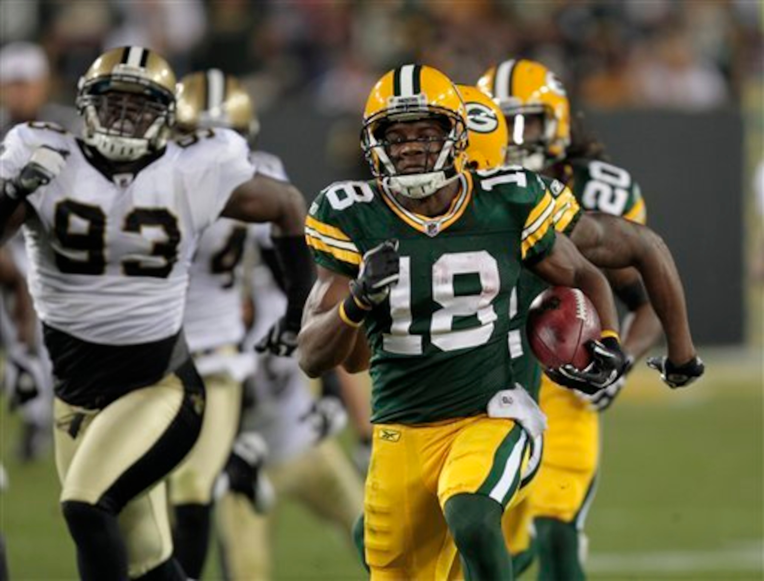 Randall Cobb made a big splash in the 2011 season opener.