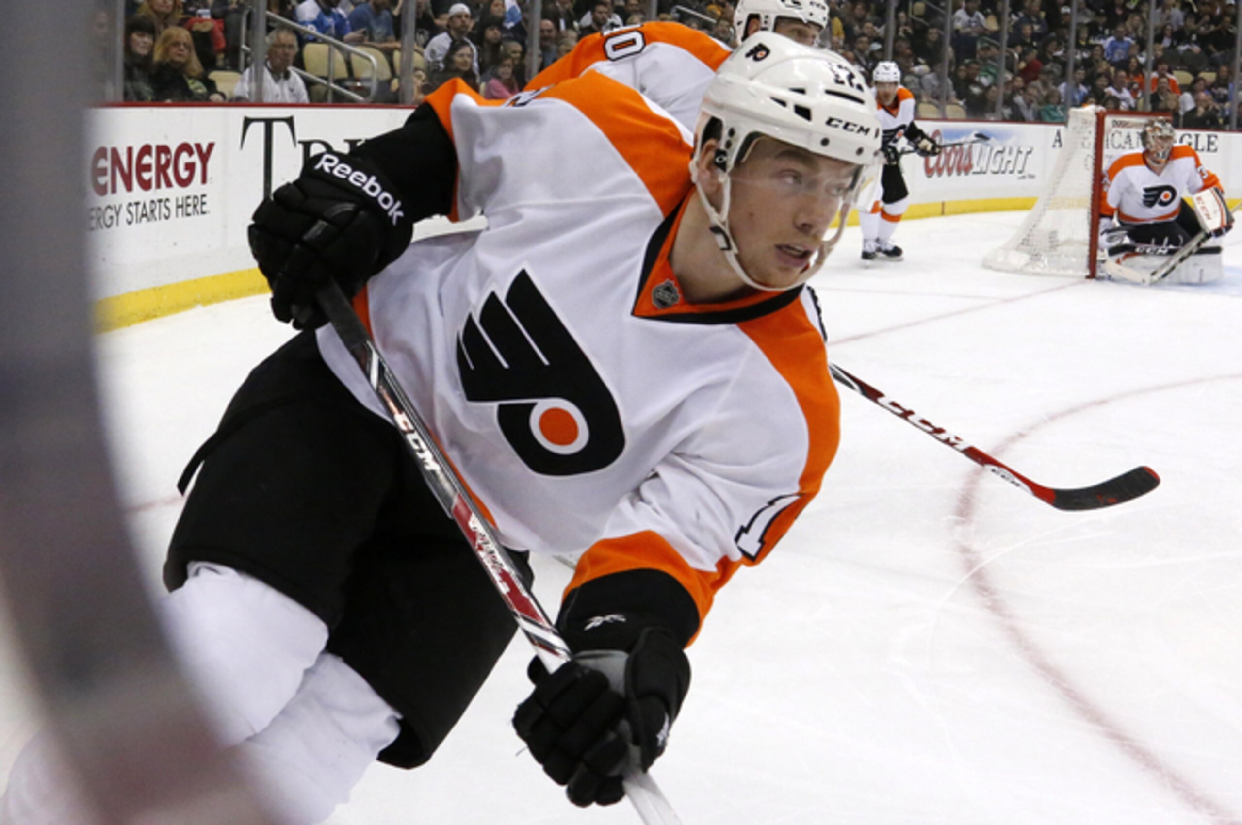Michael Raffl adds speed to the Flyers' lineup.