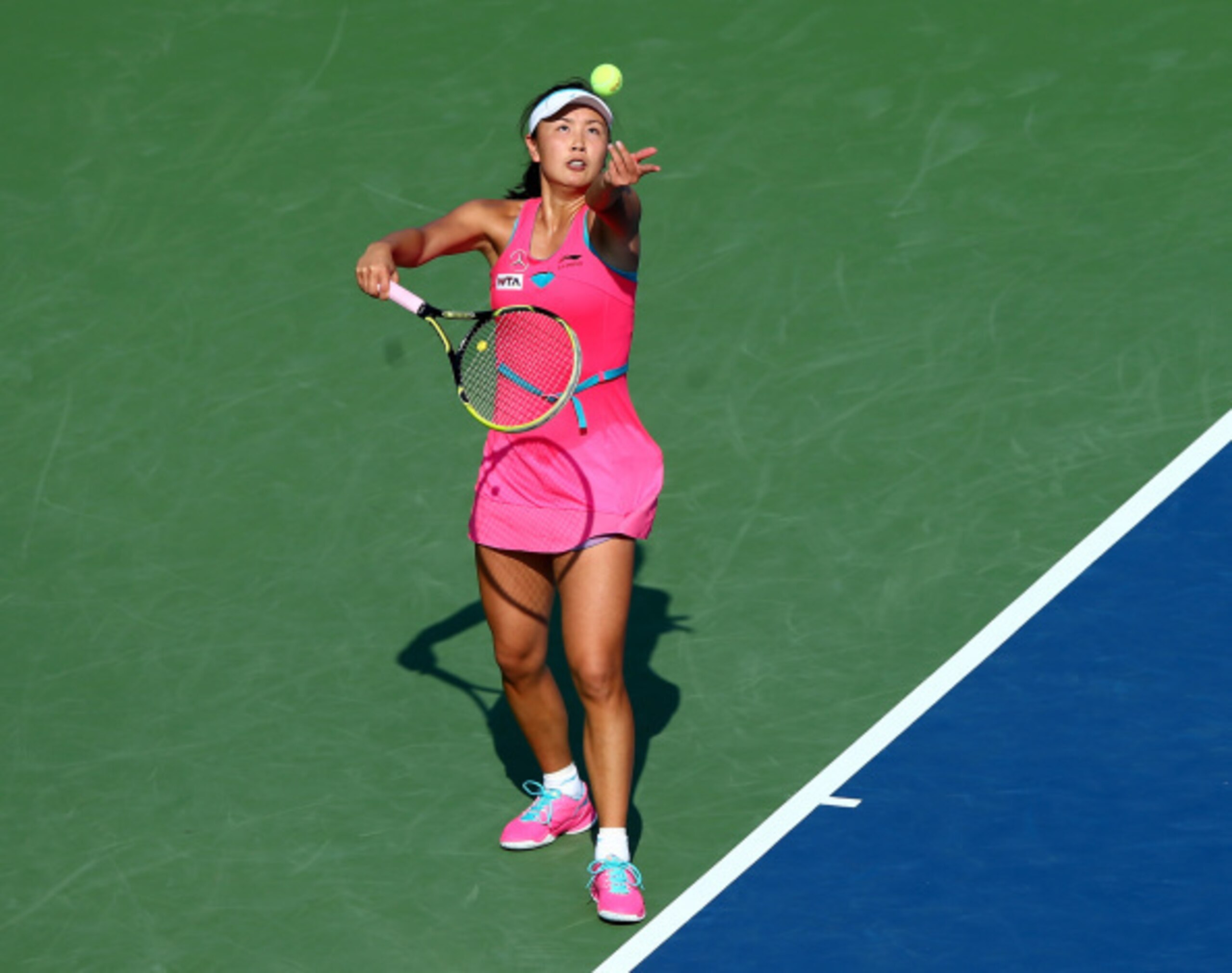 Shuai Peng serves during a match at the 2014 U.S. Open. Shuai Peng serves during a match at the 2014 U.S. Open.
