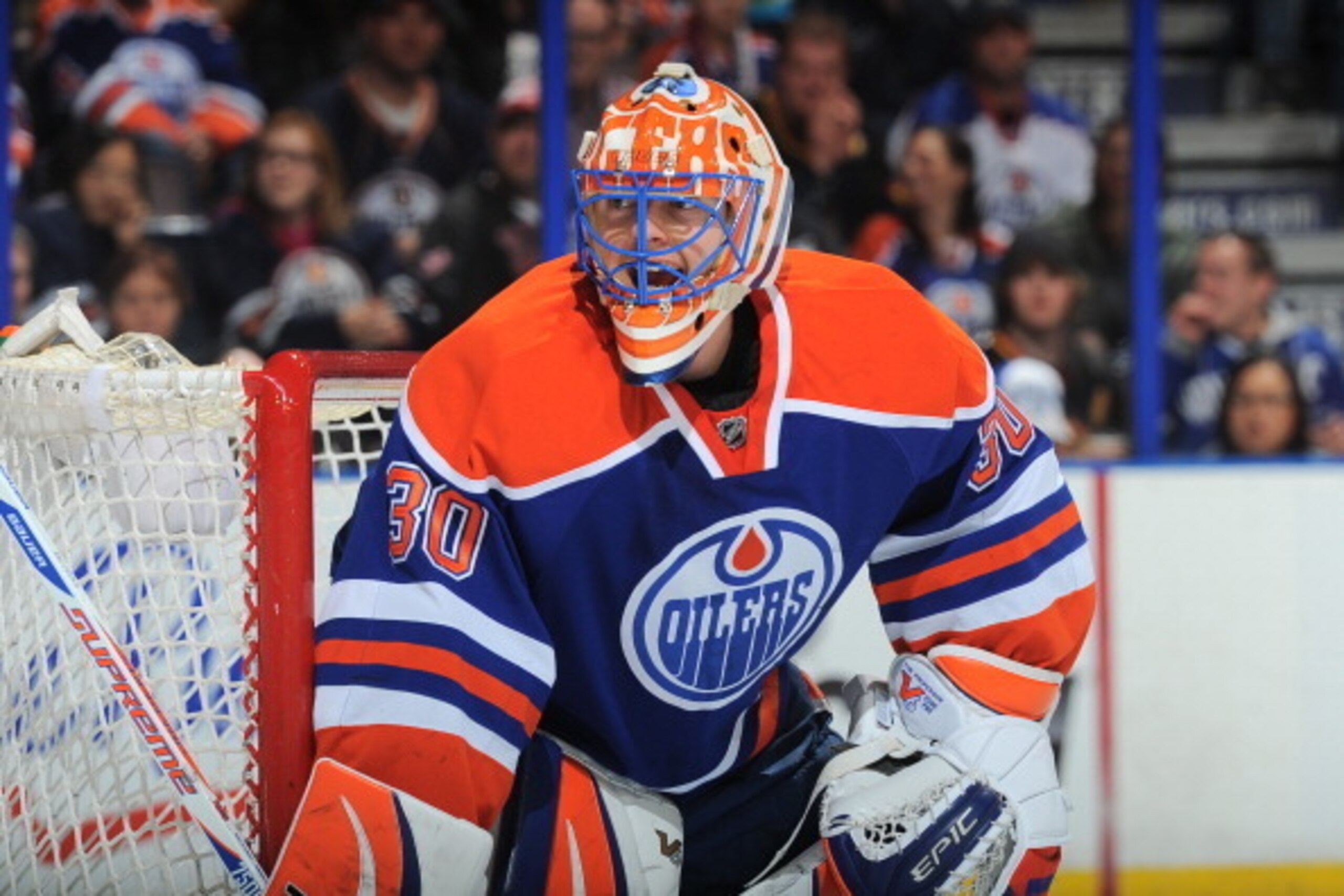 Ben Scrivens will want to have a strong training camp to cement himself as the No.1 option in net for the Oilers.