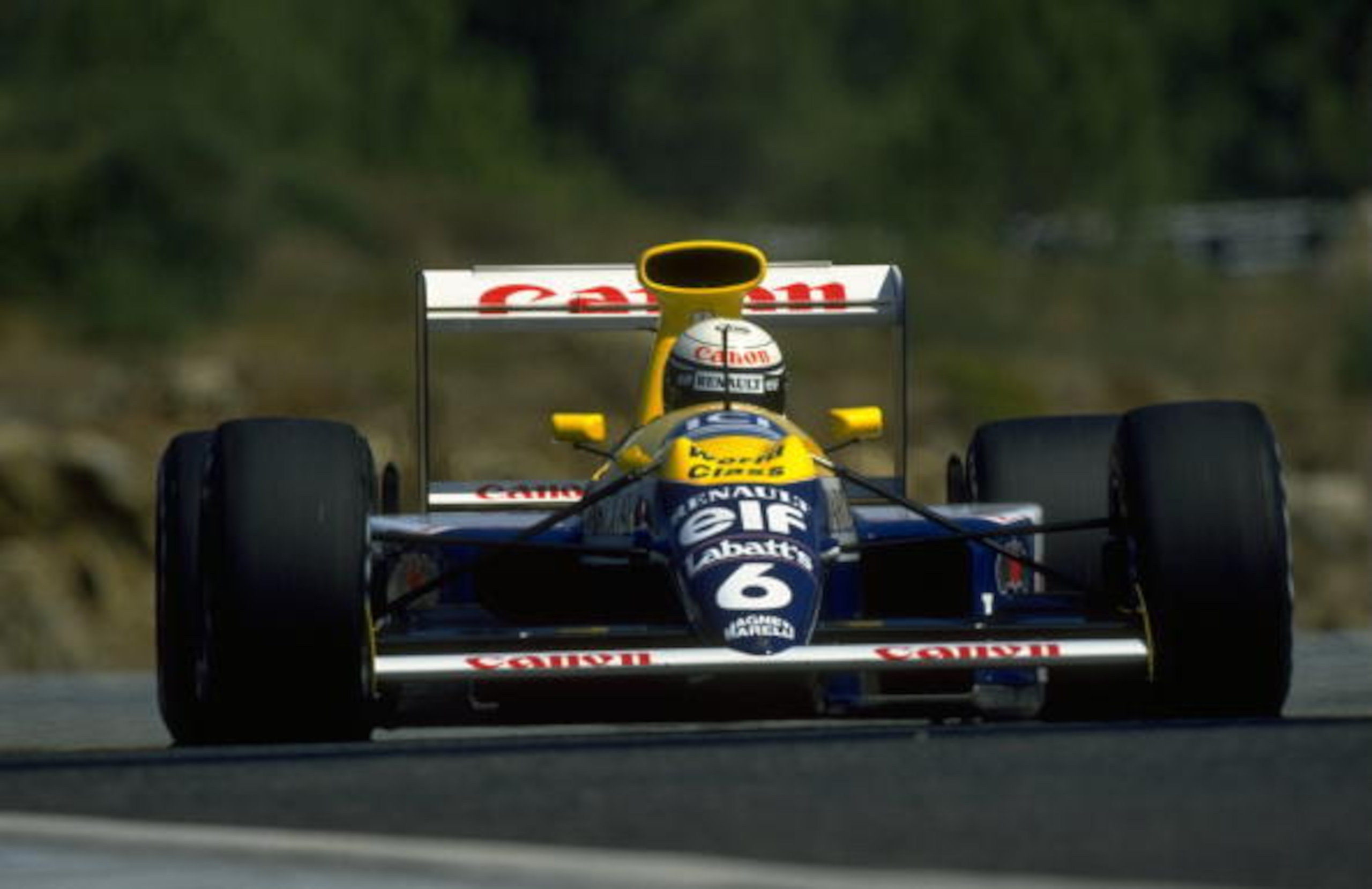 Riccardo Patrese driving for Williams in 1990.