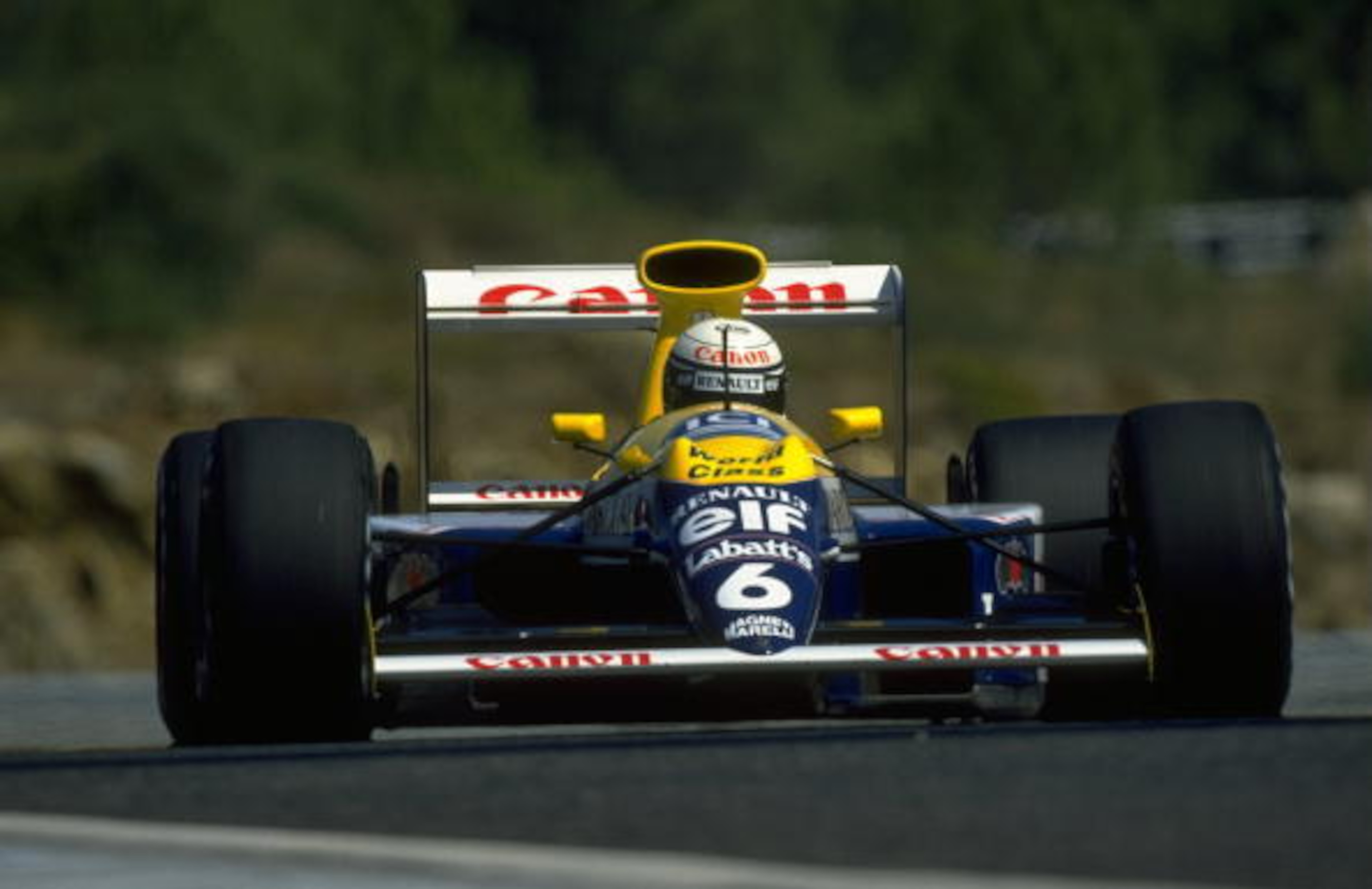 Riccardo Patrese driving for Williams in 1990.