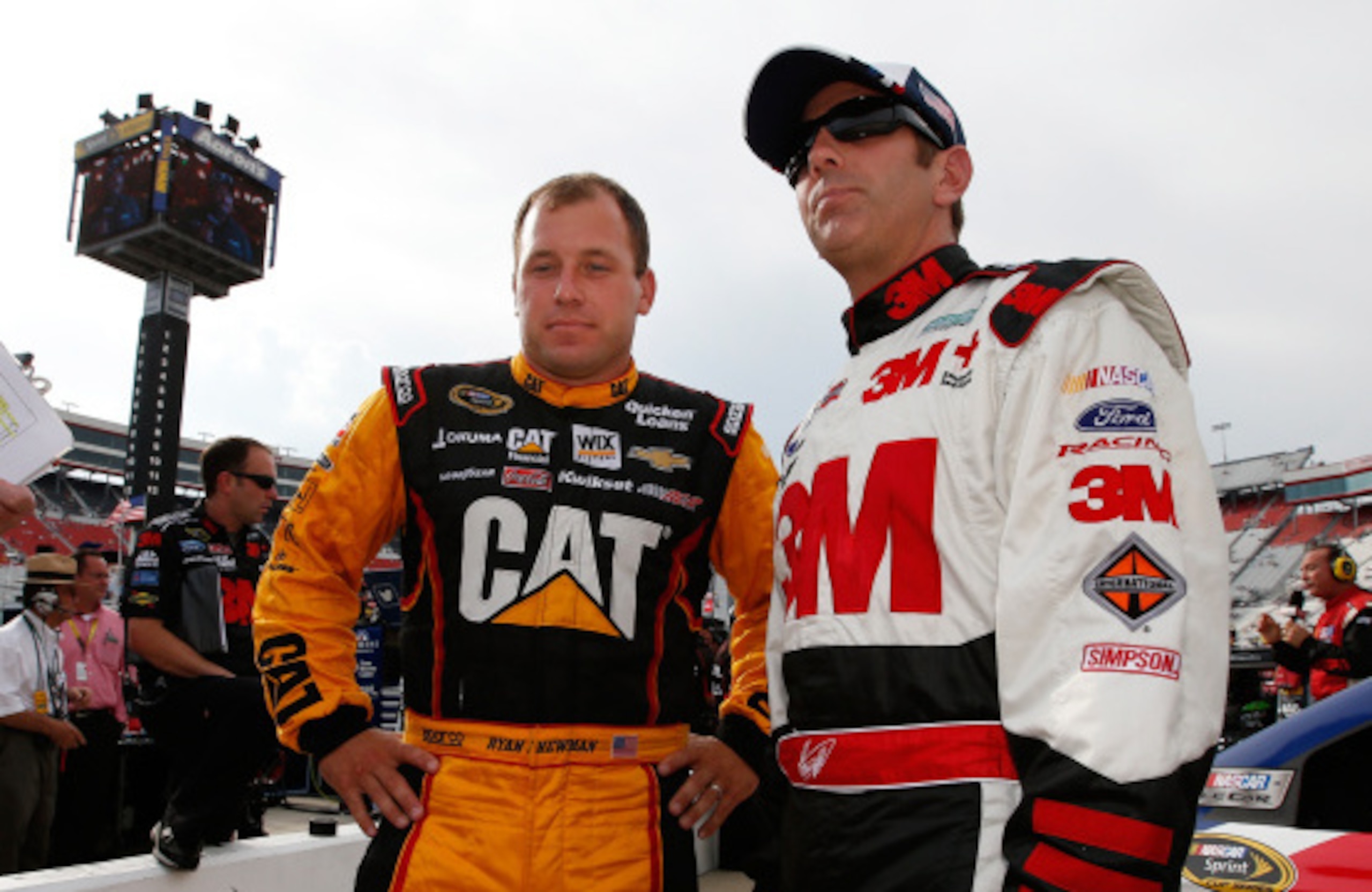Ryan Newman (left) with Greg Biffle