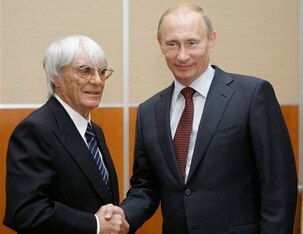 Bernie Ecclestone and Vladimir Putin.