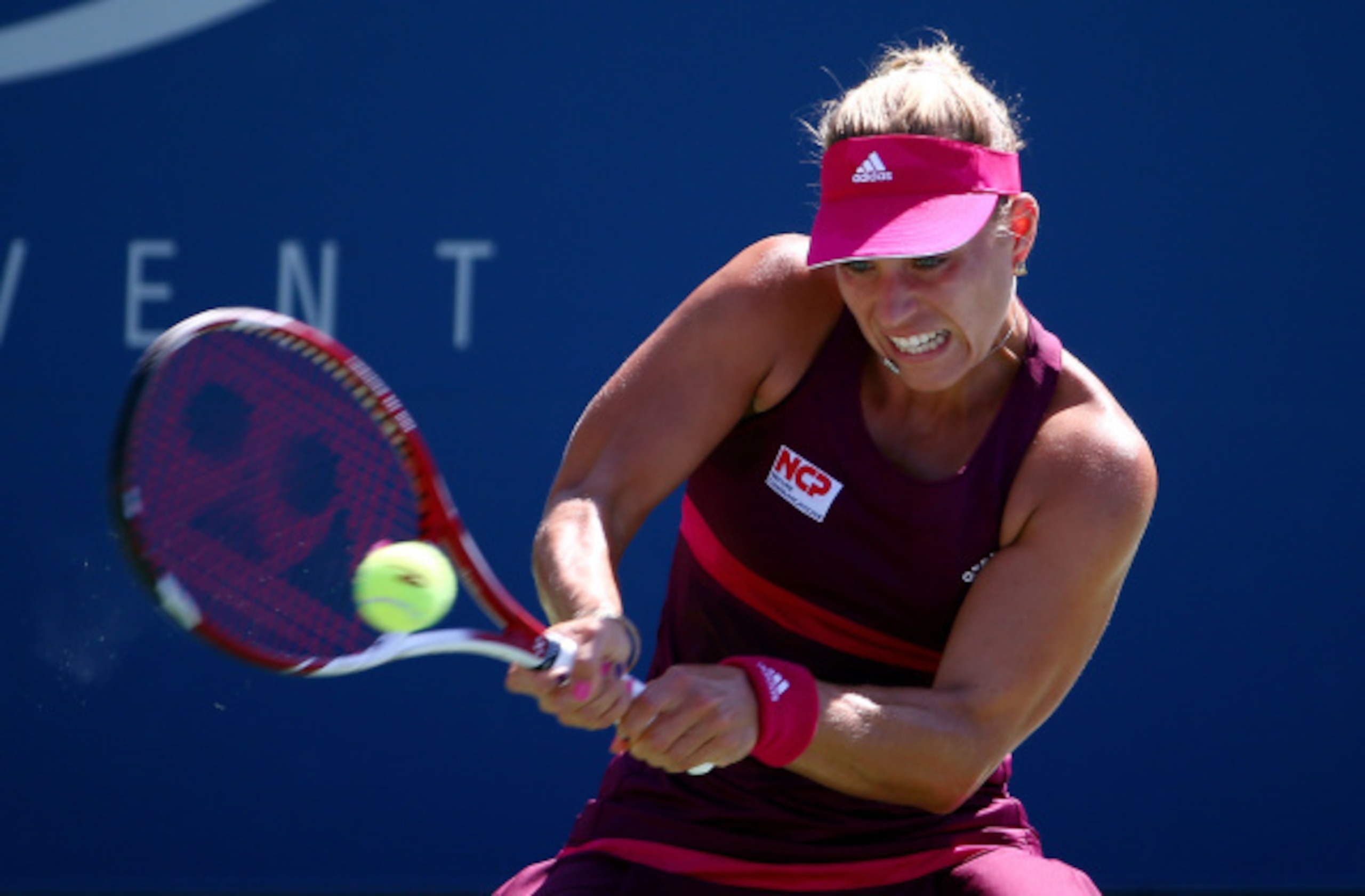 Angelique Kerber strikes the ball at the 2014 U.S. Open.