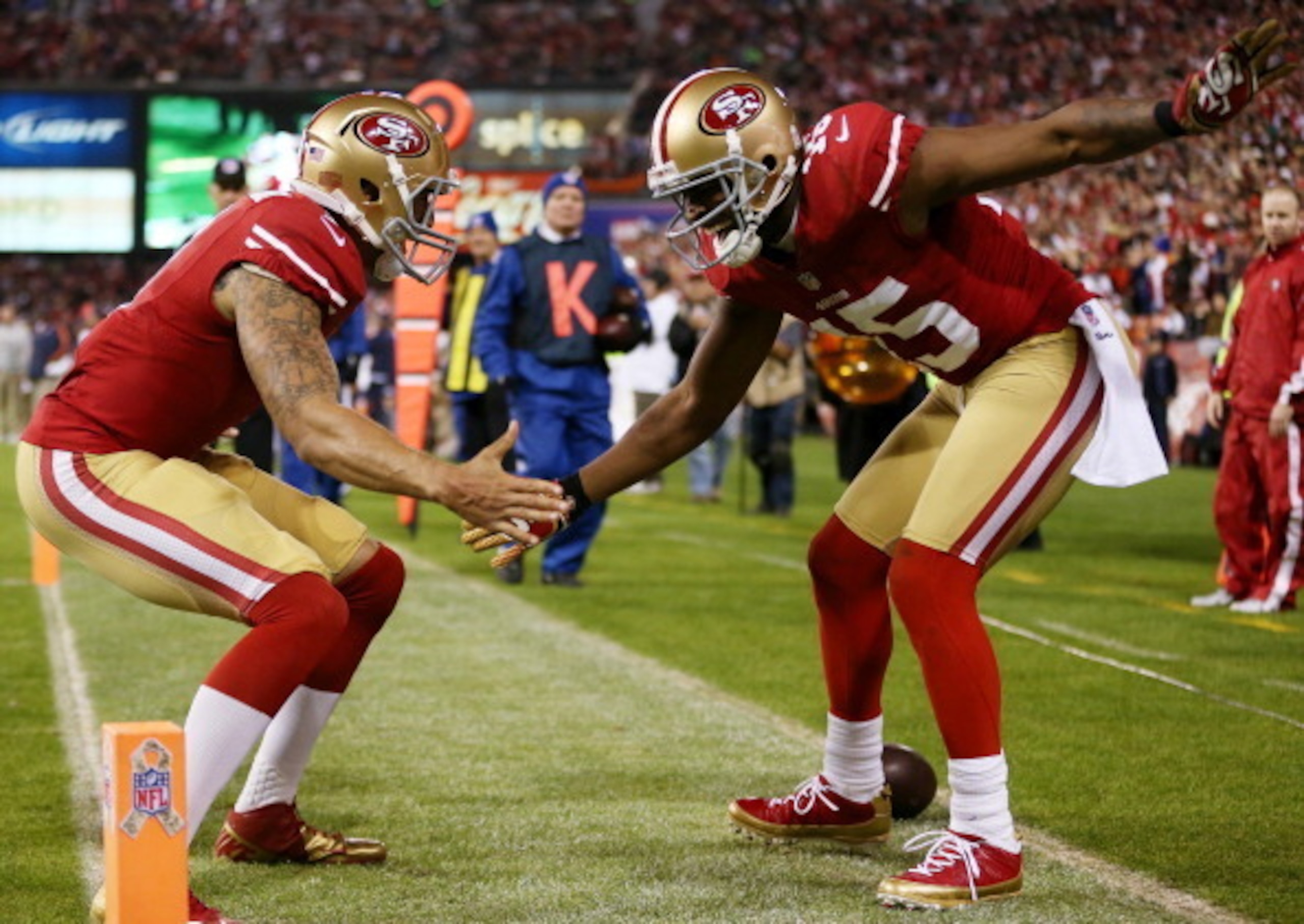 The prolific Kaepernick to Crabtree connection returns in full form against the Bears in Week 2.