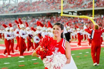 Houston cheerleaders had something to smile about.
