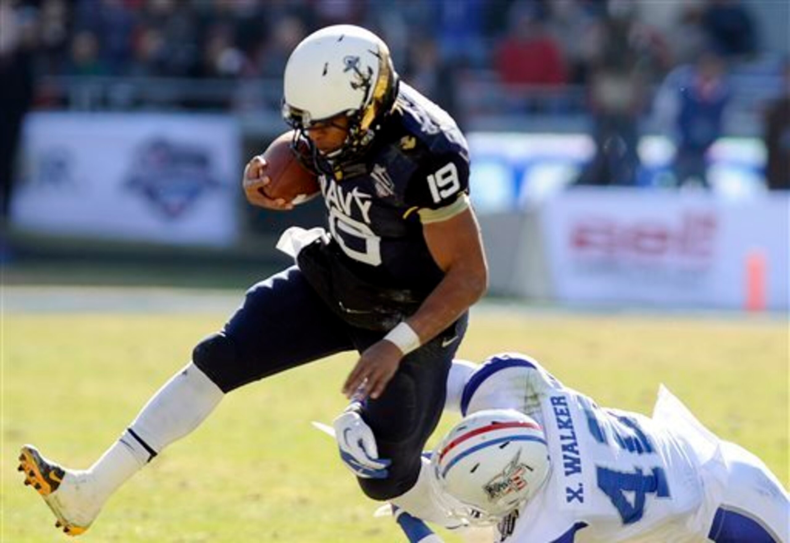 Quarterback Keenan Reynolds makes Navy's offense go.