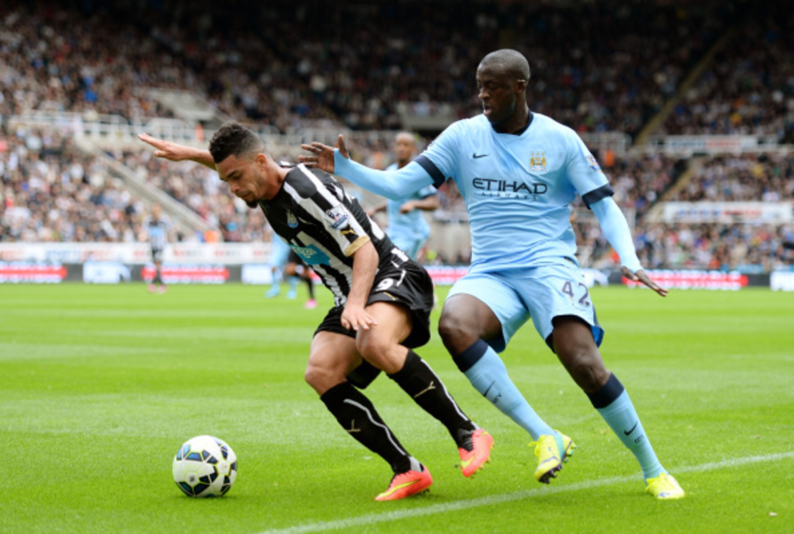 City need Toure getting stuck in, not just stuck.