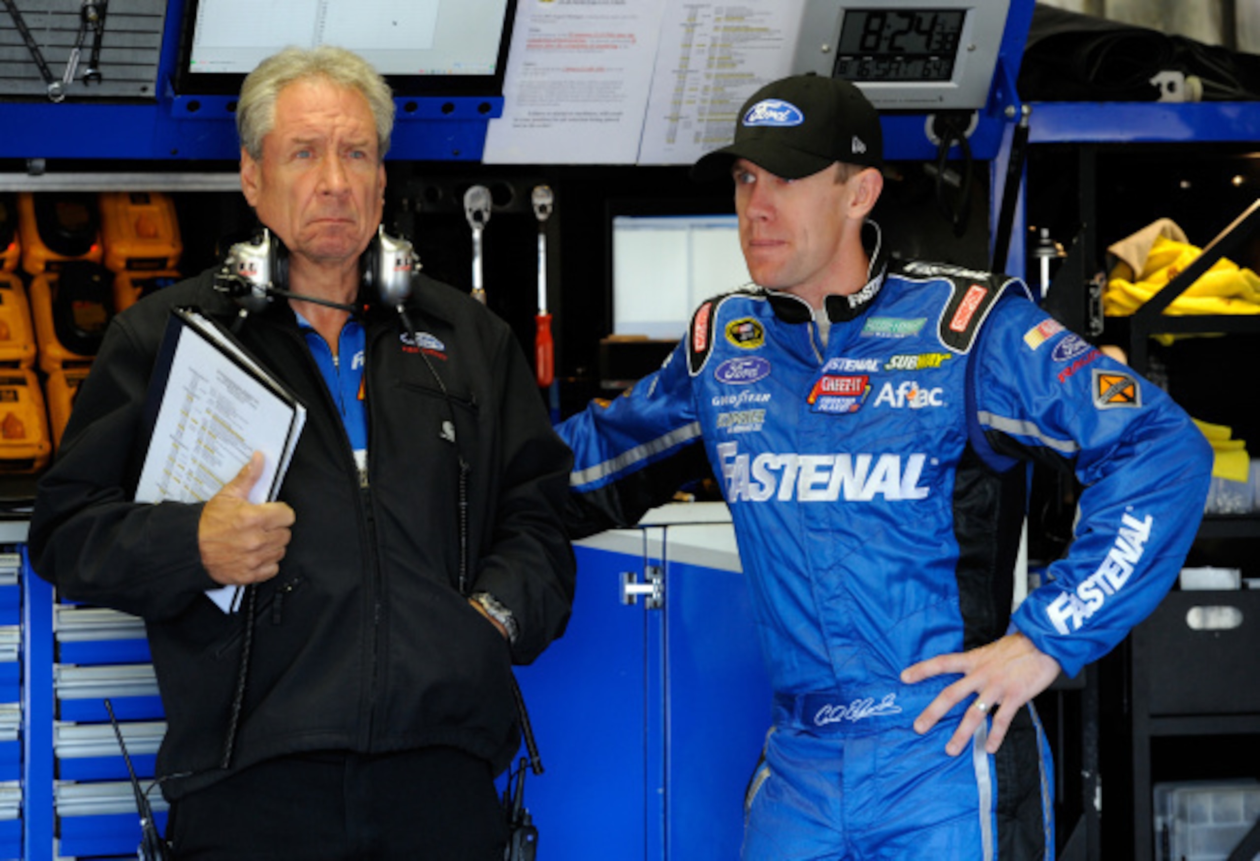 Jimmy Fennig (left) is in a tough spot right now with Carl Edwards. Jimmy Fennig (left) is in a tough spot right now with Carl Edwards.