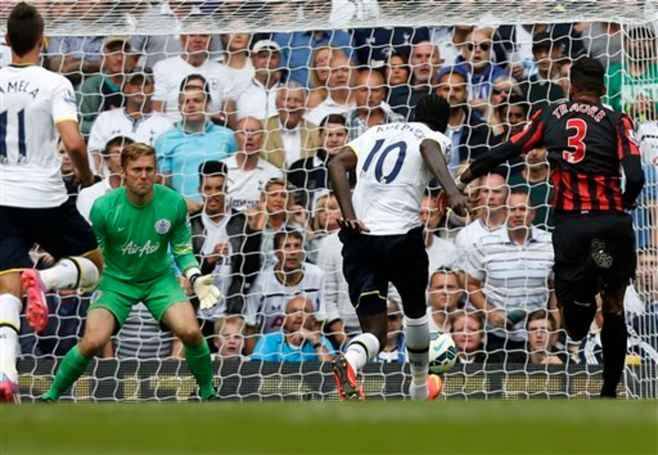 Emmanuel Adebayor scored against QPR but had less to work against West Ham and Liverpool. Emmanuel Adebayor scored against QPR but had less to work against West Ham and Liverpool.