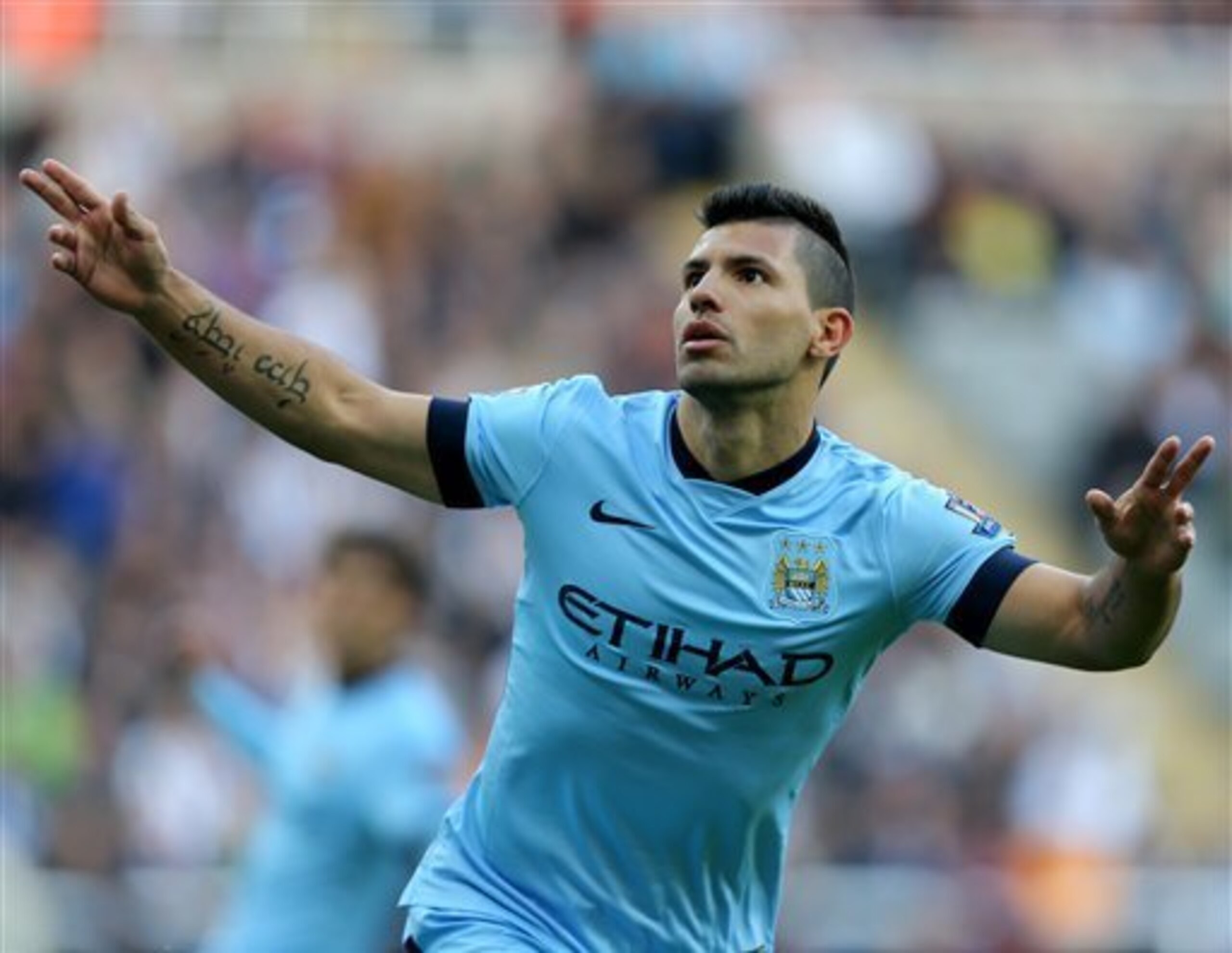 City would like to see Aguero strike that "I just scored" pose a few times against Arsenal.