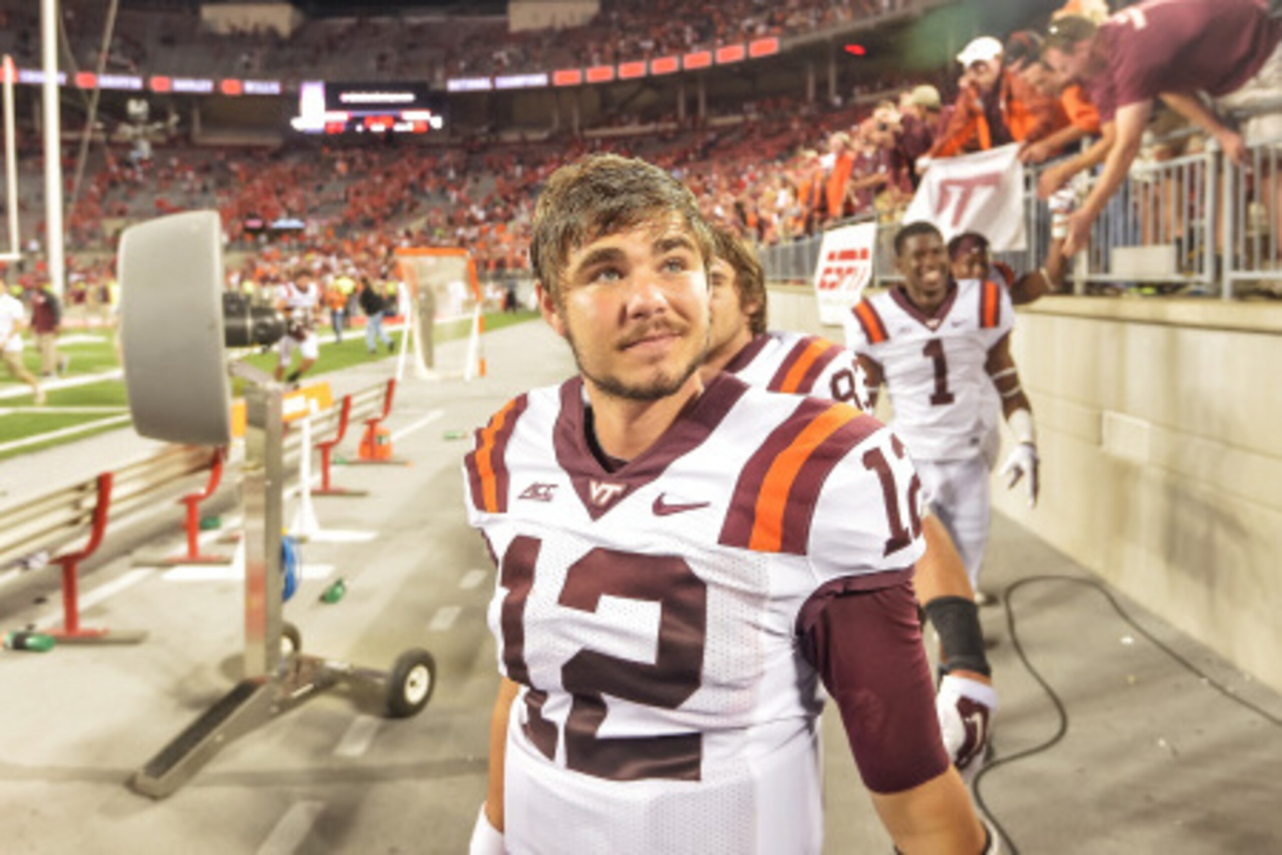 Virginia Tech quarterback Michael Brewer after the win at Ohio State