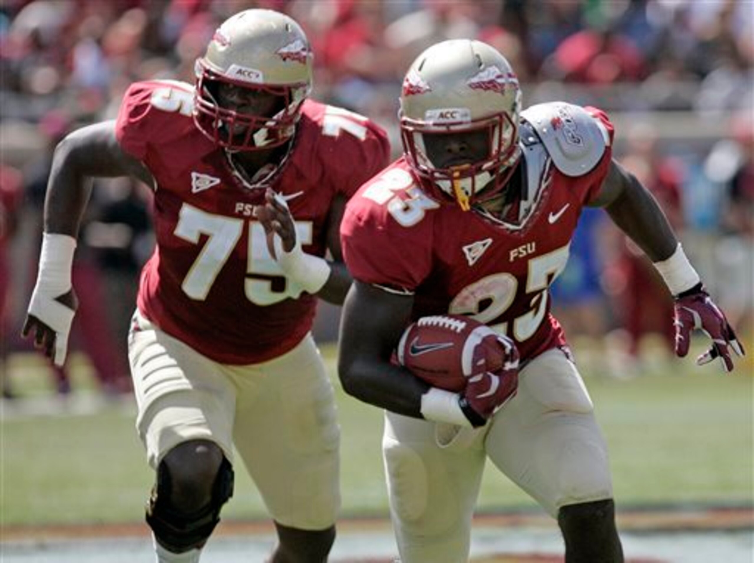 Cameron Erving anchors a strong Florida State offensive line.